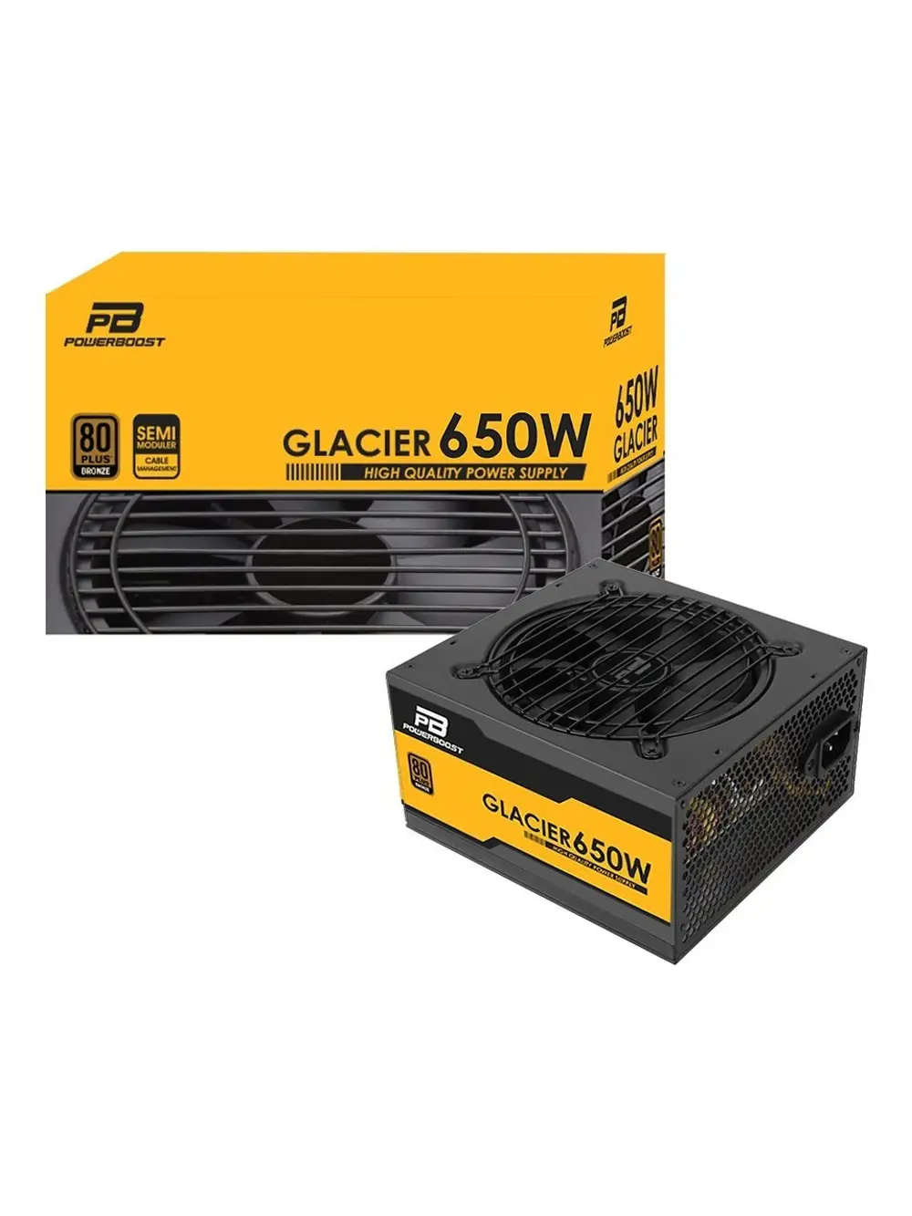 BST-ATX650B GLACIER 650w 80+ BRONZE Semi Modüler 12cm Fanlı ATX P