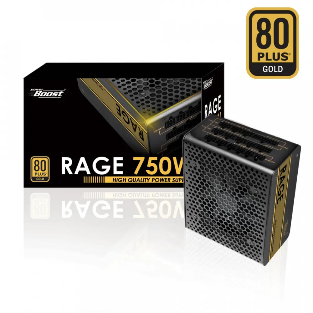 BST-ATX750G "RAGE" 750w 80+ GOLD Full Modüler 12cm Fanlı ATX PSU