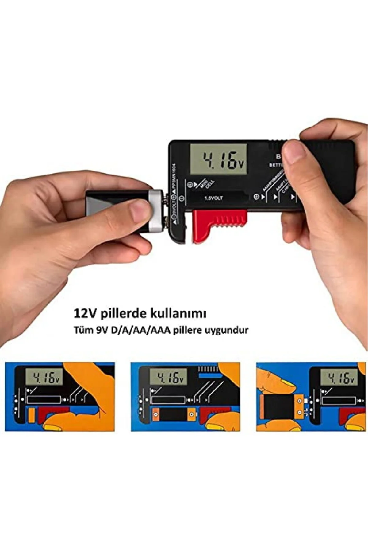 BT-168D LCD Dijital Pil Test Cihazı