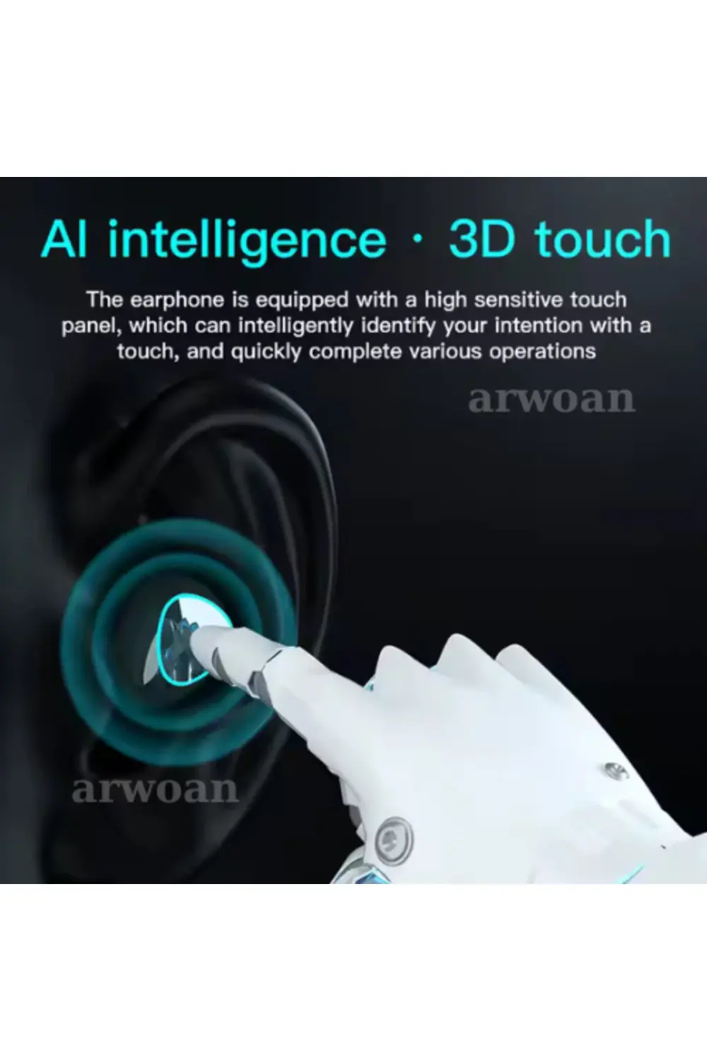 BT 5.0 kulaklık oyun kulaklıkları Led ekran Tws gerçek kablosuz S