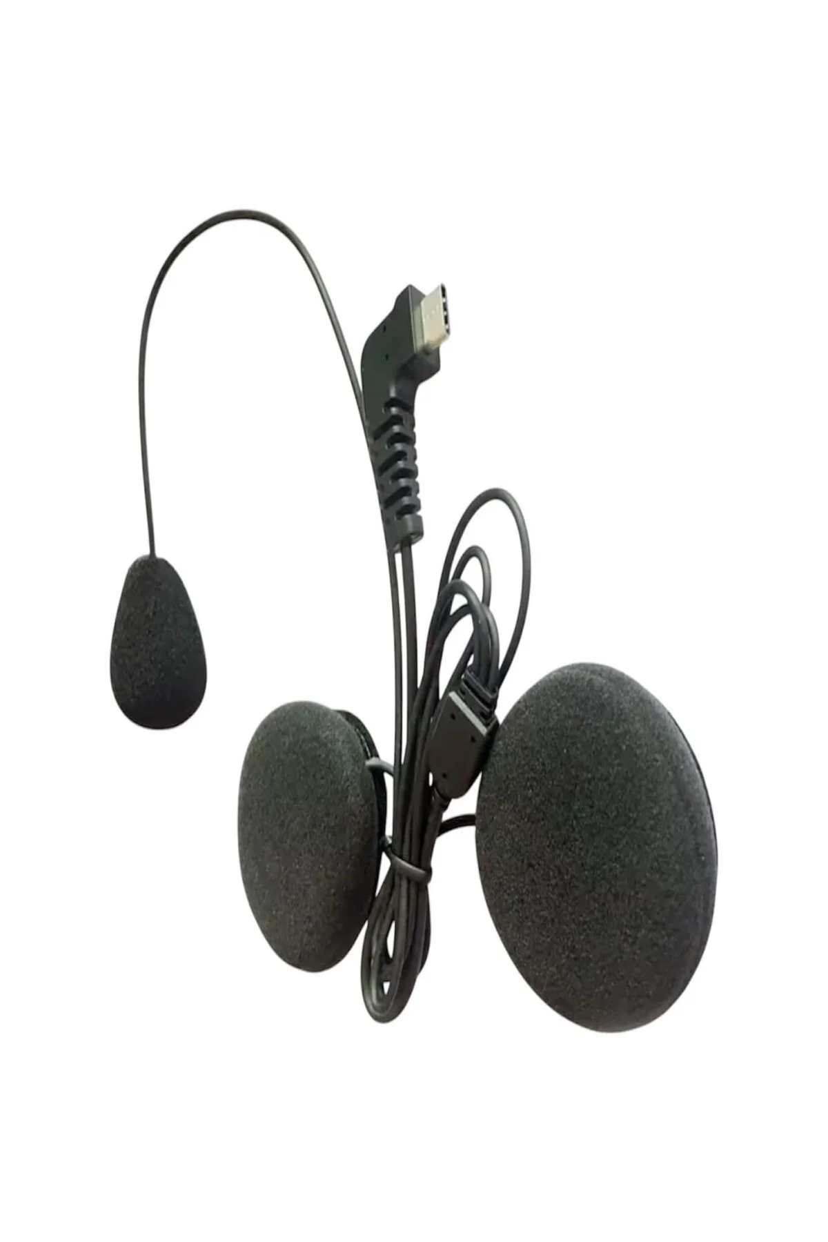 BT-68 TYPE C Girişli intercom Kulaklık Seti Çift Mikrofonlu Motos