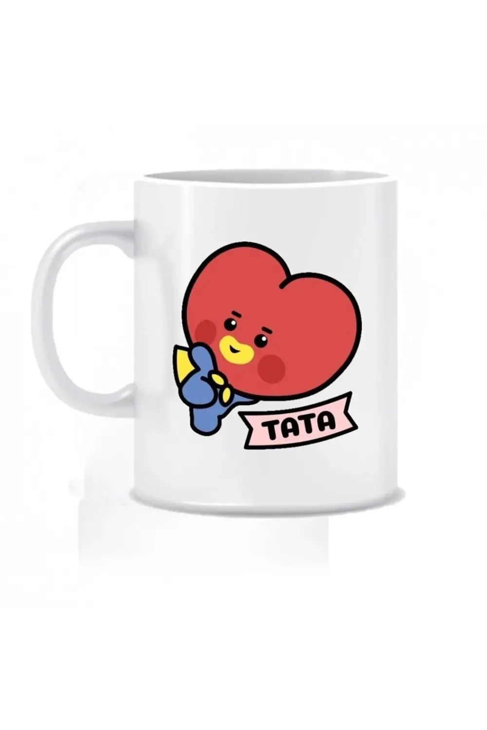 Bt21 Tata Bts Karakter Baskılı Özel Tasarım Beyaz Porselen Kupa B