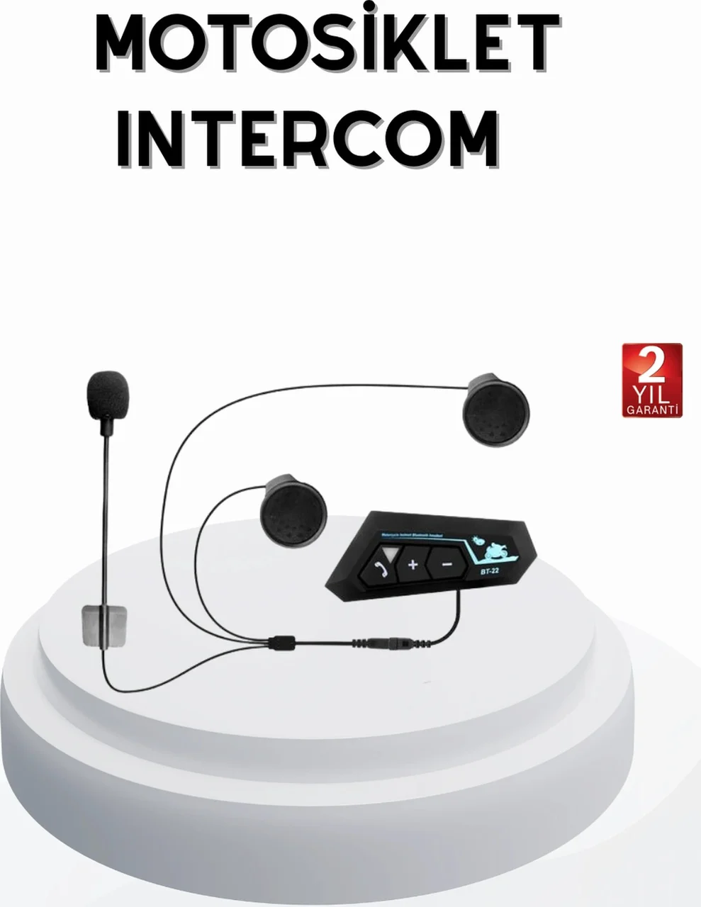 Bt22 Kablosuz Kask Kulaklığı Bluetooth 5.0, Intercom, Su Geçirmez