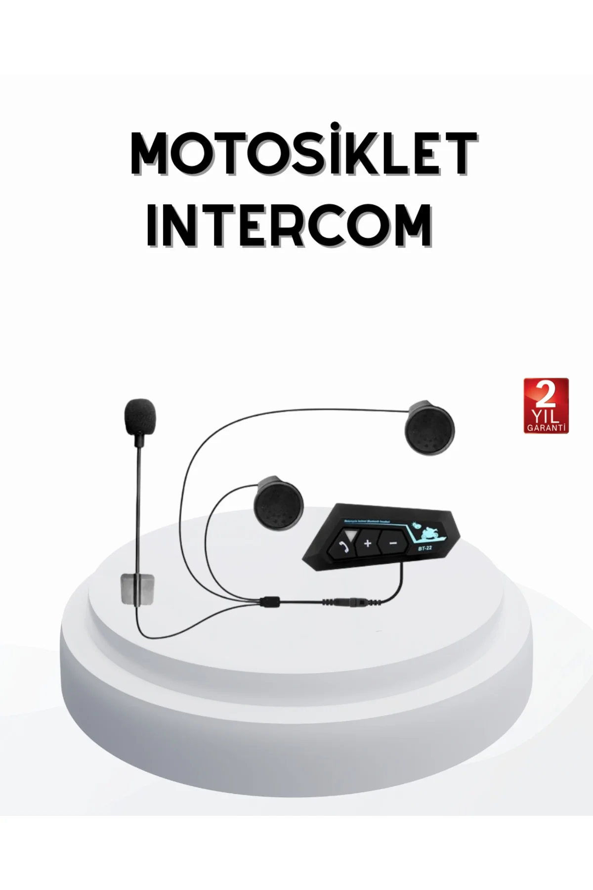 BT22 Kablosuz Kask Kulaklığı – Bluetooth 5.0, Intercom, Su Geçirm