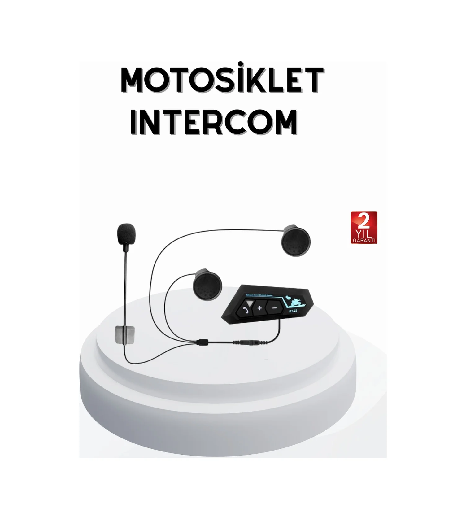 Bt22 Kablosuz Kask Kulaklığı Bluetooth 5.0, Intercom, Su Geçirmez Ve Uzun Ömürlü Batarya