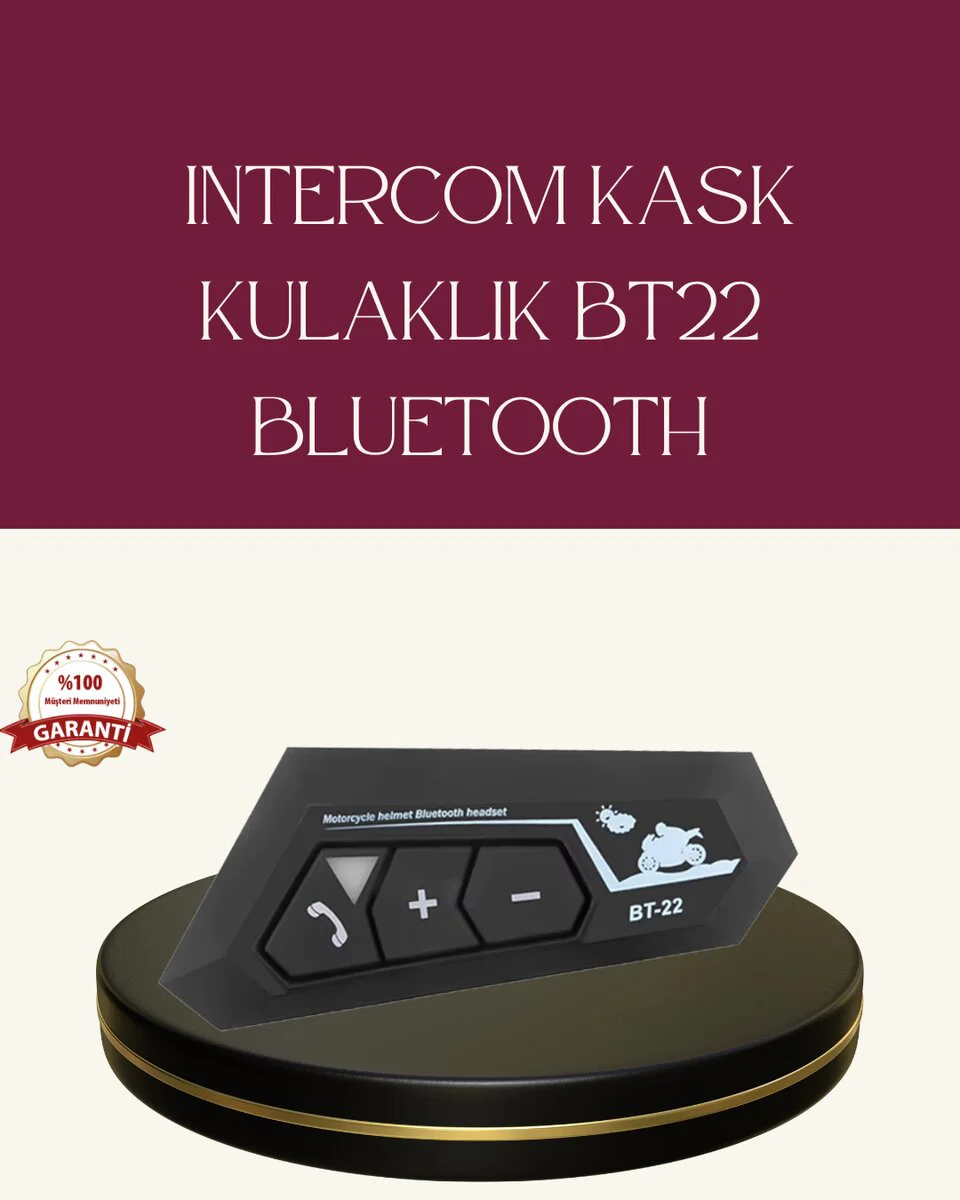 BT22 Kask Bluetooth Kulaklık Mikrofonlu - Motosiklet Sürüşleri İçin Yüksek Kaliteli Ses Sistemi