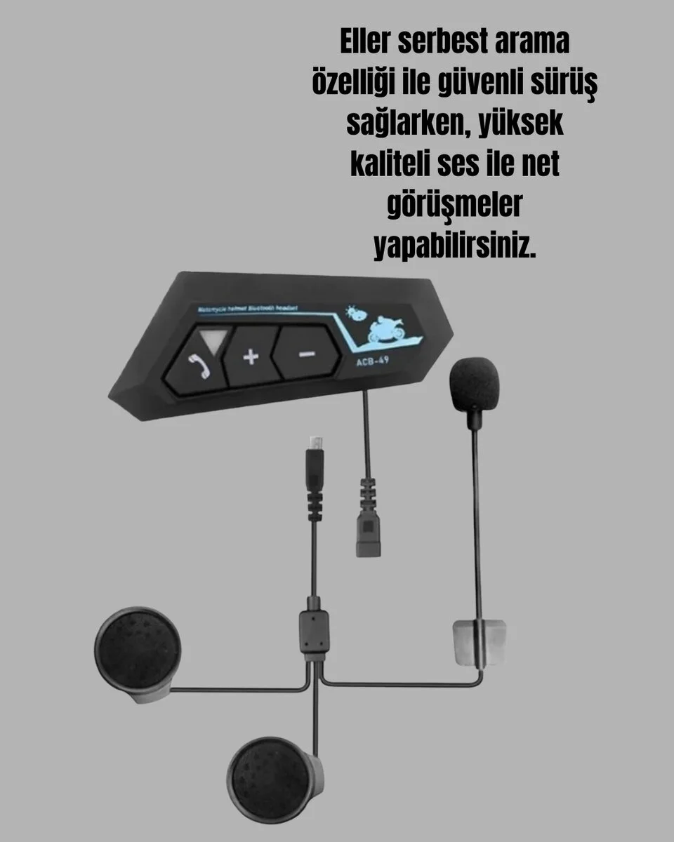 BT22 Kask Bluetooth Kulaklık Su Geçirmez Motosiklet İletişim Sistemi - Güvenli Sürüş İçin Optimum Seçenek