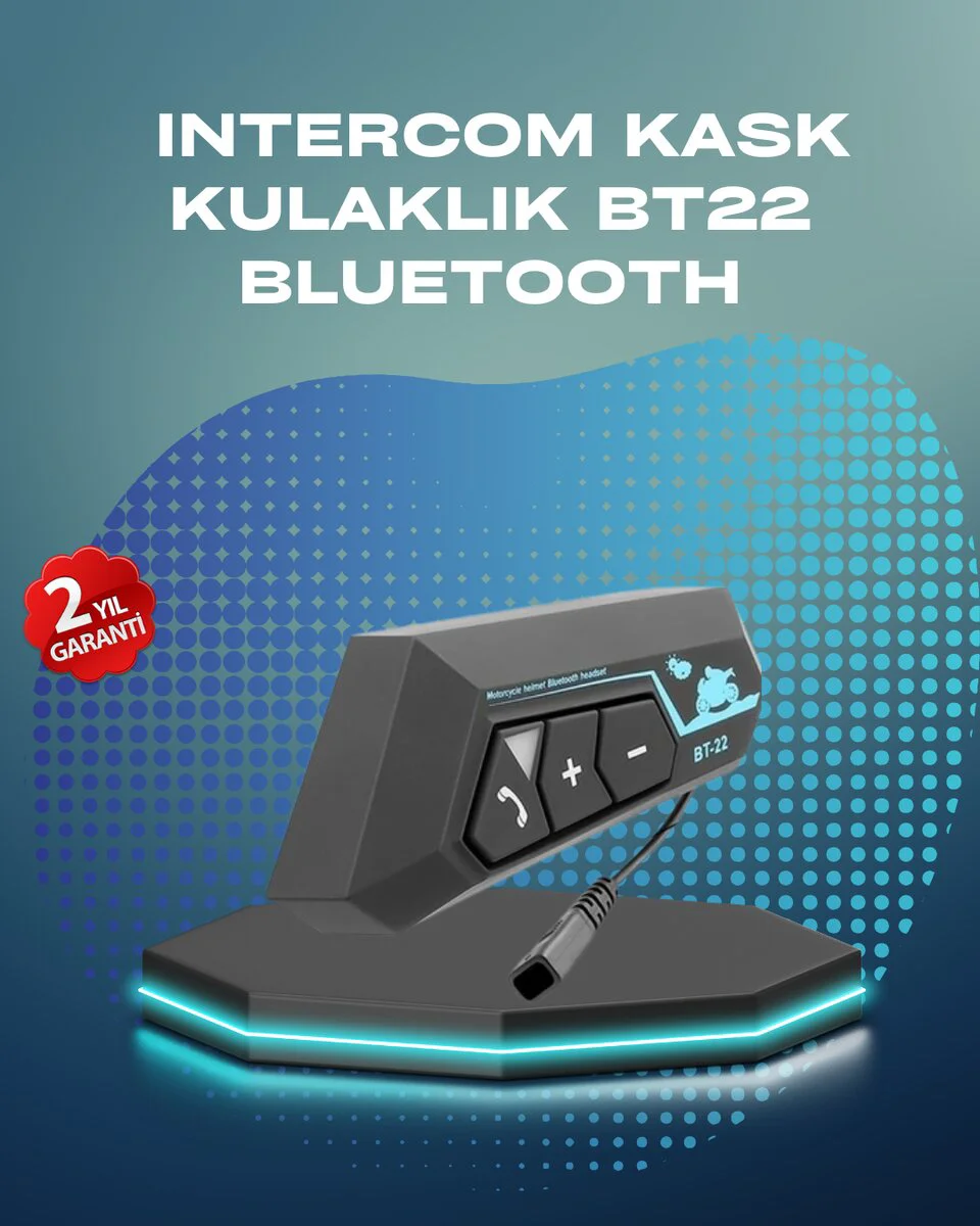 BT22 Kask Bluetooth Kulaklık Su Geçirmez Motosiklet İletişim Sistemi - Güvenli Sürüş İçin Optimum Seçenek