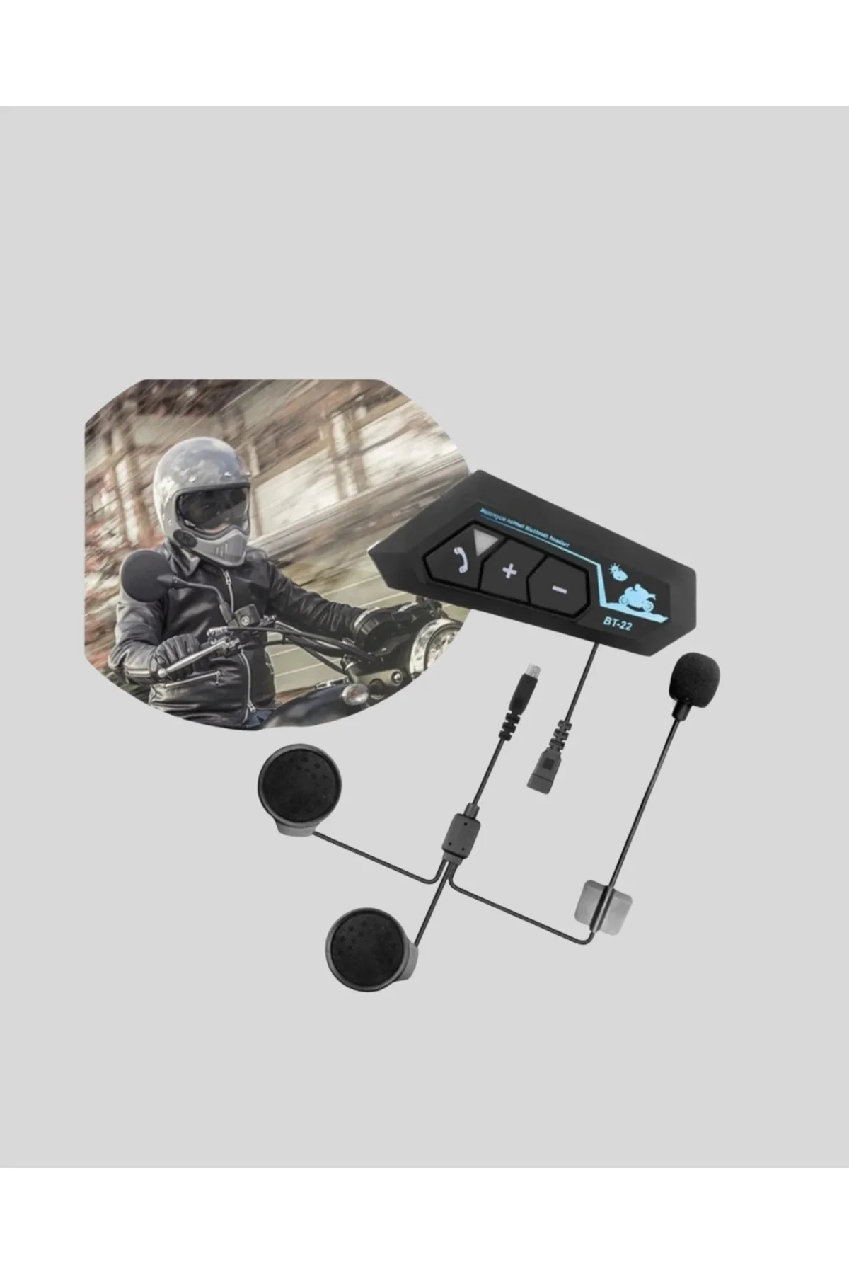 BT22 Kask Bluetooth Kulaklık 5.0 – Suya Dayanıklı, Gürültü Önleyi