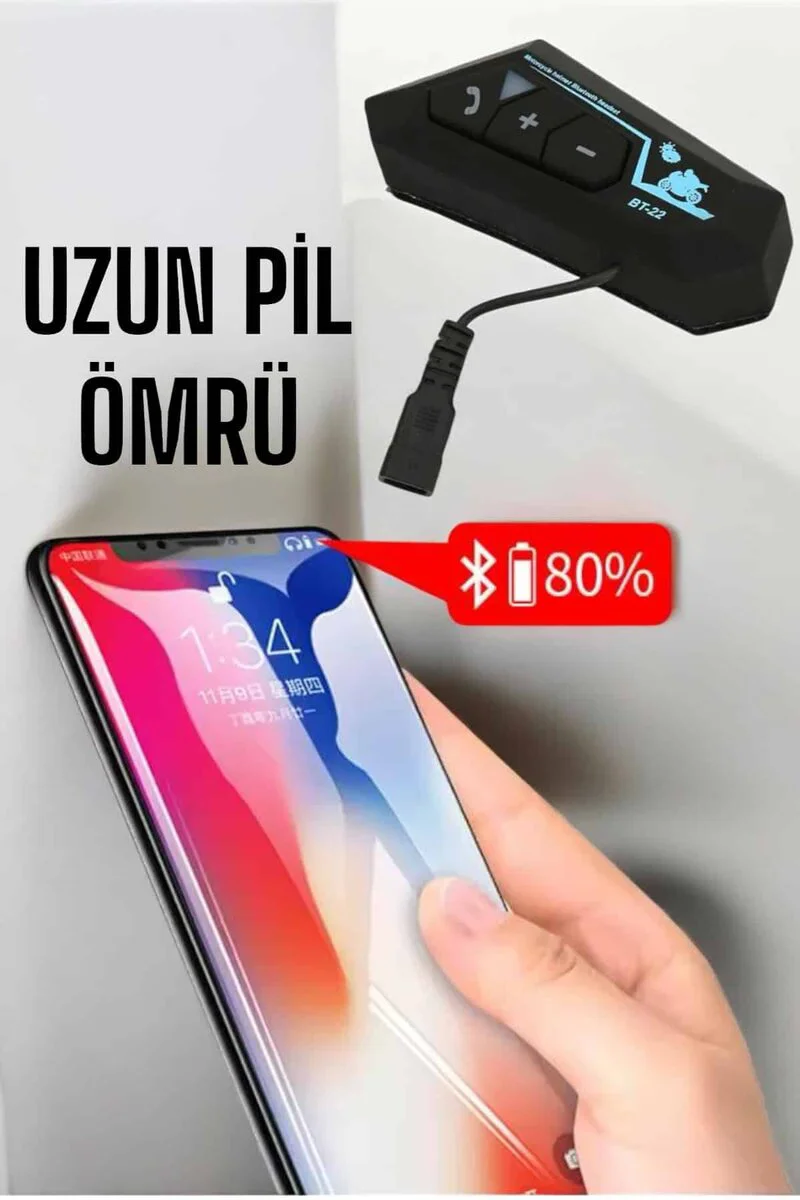 BT22 Kask Bluetooth Kulaklık 5.0 - Motosiklet İçin İnterkom ve Ses Çözümü