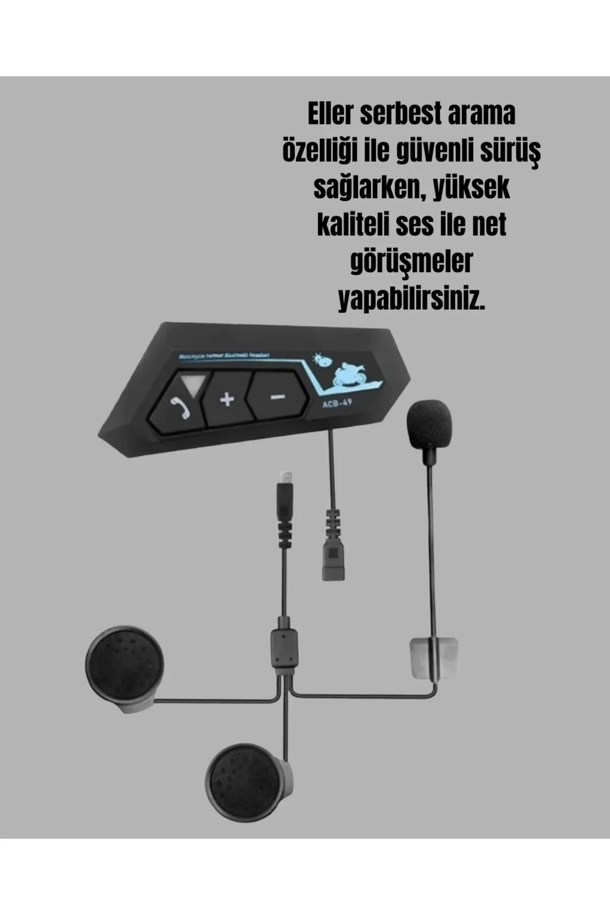 BT22 Kask Bluetooth Kulaklık Su Geçirmez Motosiklet İletişim Sistemi