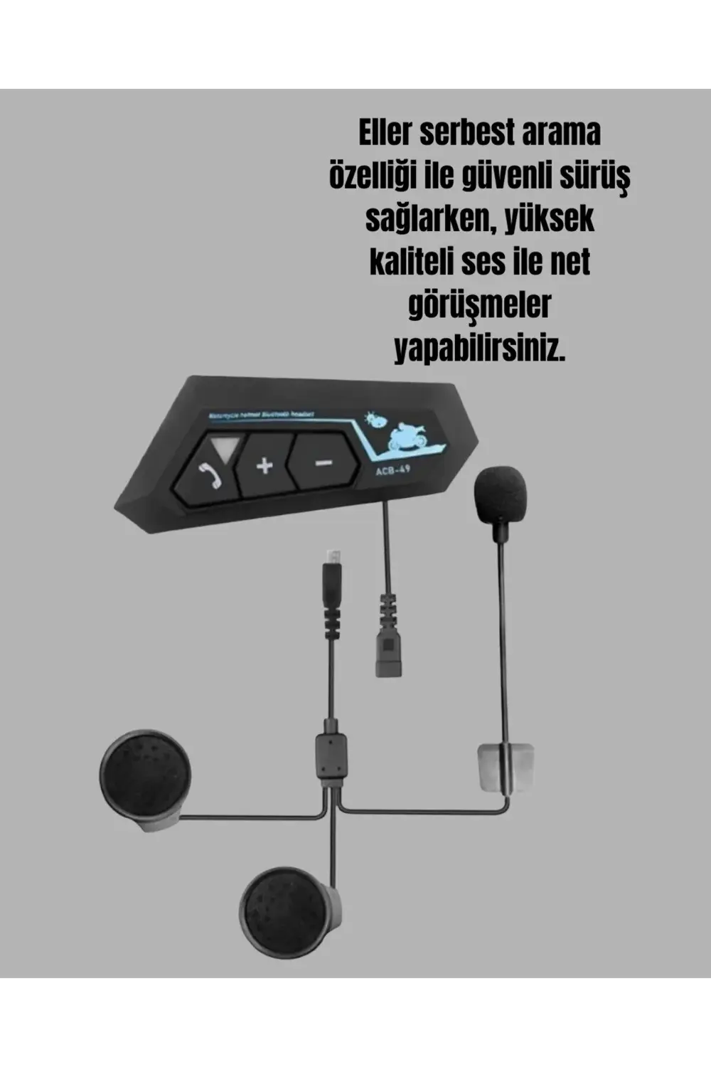 BT22 Kask Bluetooth Kulaklık Su Geçirmez Motosiklet İletişim Sist