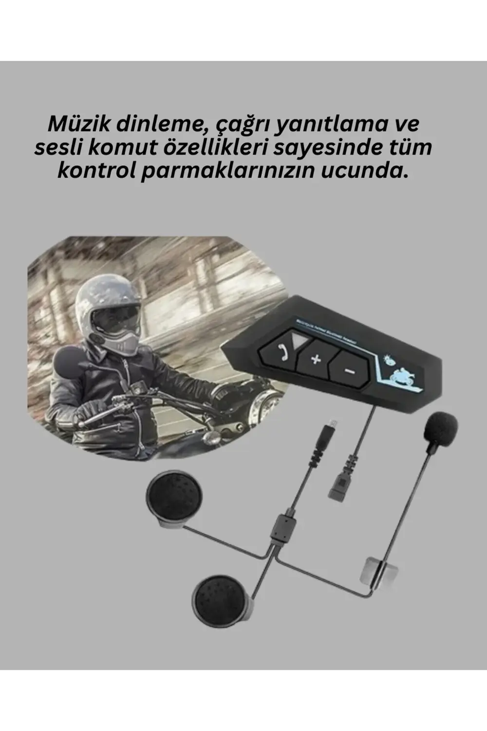 BT22 Kask Bluetooth Kulaklık Su Geçirmez Motosiklet İletişim Sist