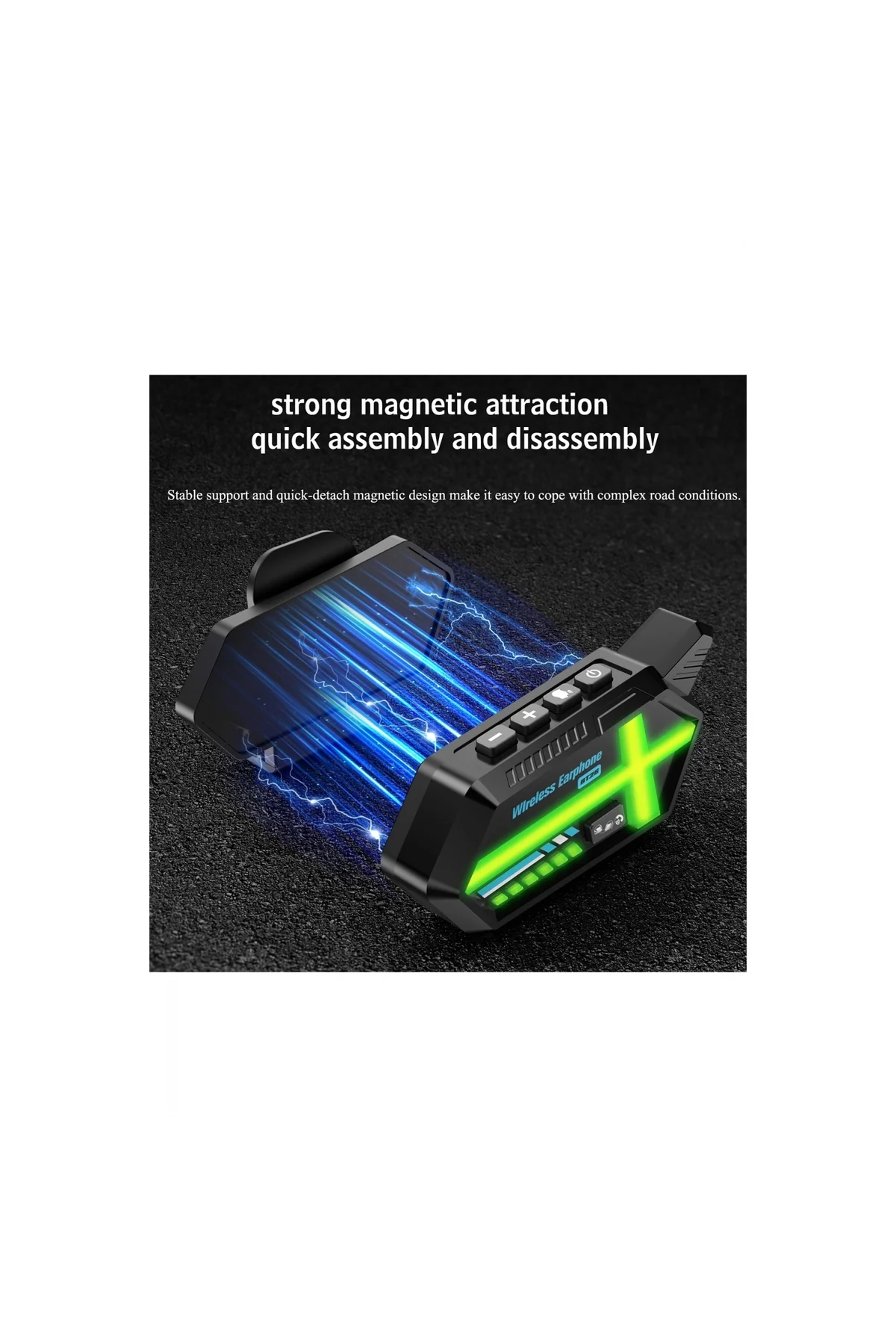 Bt26 Motosiklet Kask Kulaklık Bluetooth Rgb Işıklı 2 Eşleşme Özel