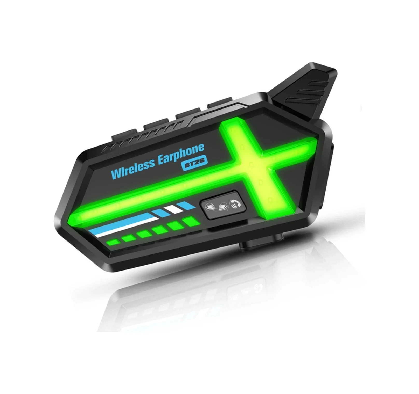 Bt26 Motosiklet Kask Kulaklık Bluetooth Rgb Işıklı 2 Eşleşme Özel