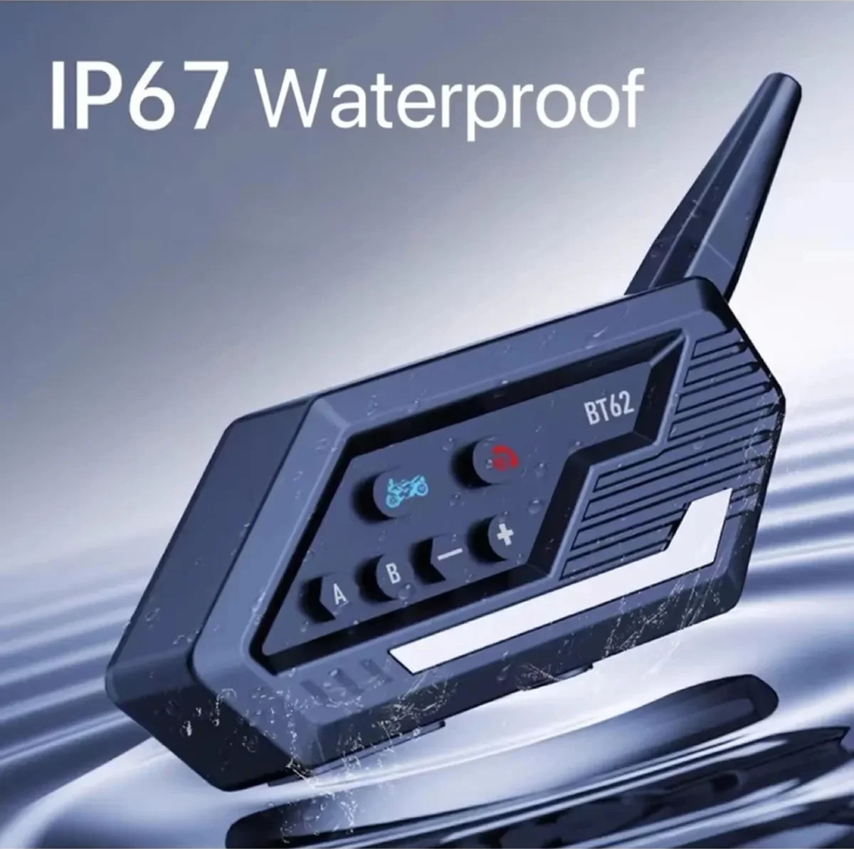 Bt62 Motosiklet Kask Kulaklığı Bluetooth Intercom 2 Intercom Bağl