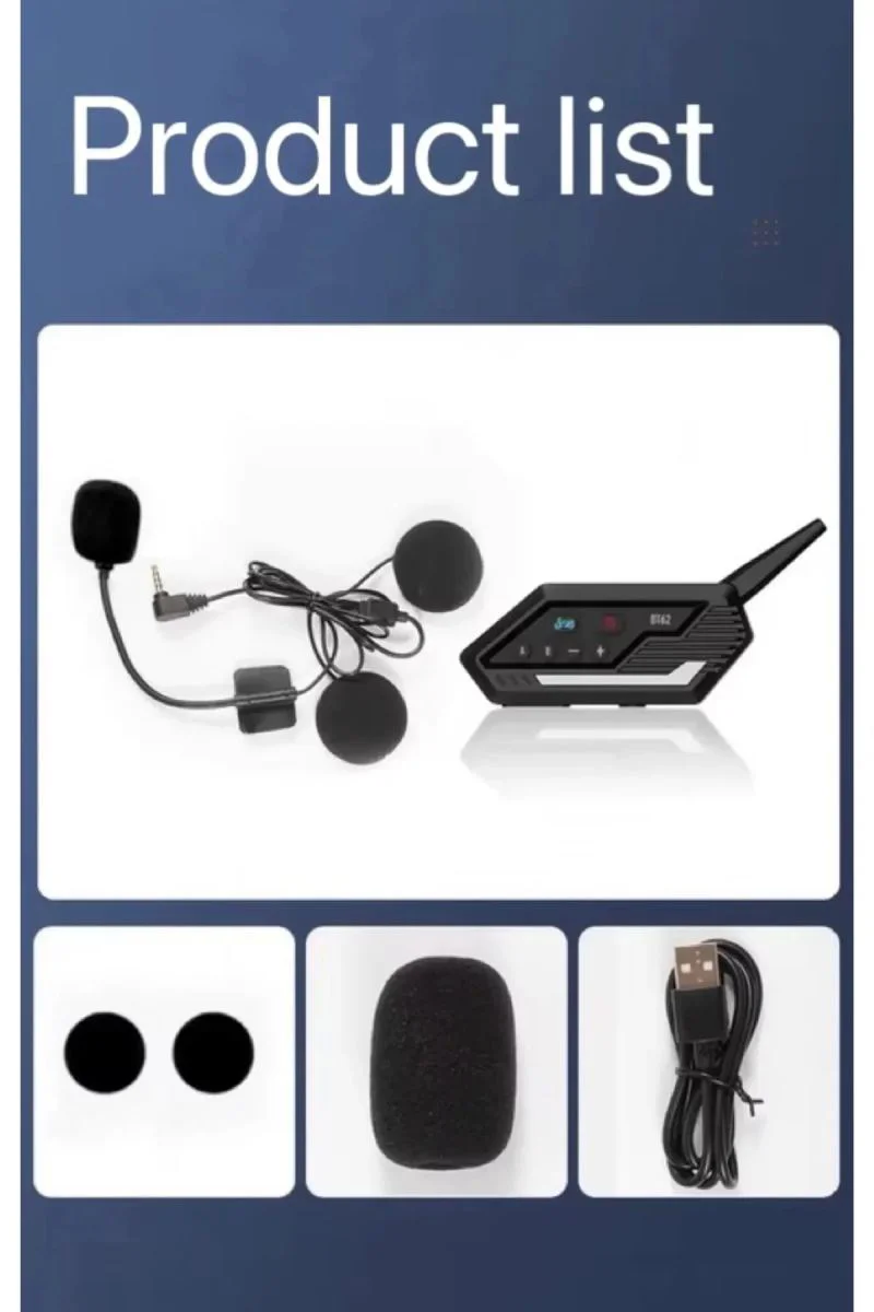 BT62 Motosiklet Kask Kulaklığı – 800M Bluetooth Intercom, 2 Kişi İletişim Fiyatı, Yorumları ve Özellikleri