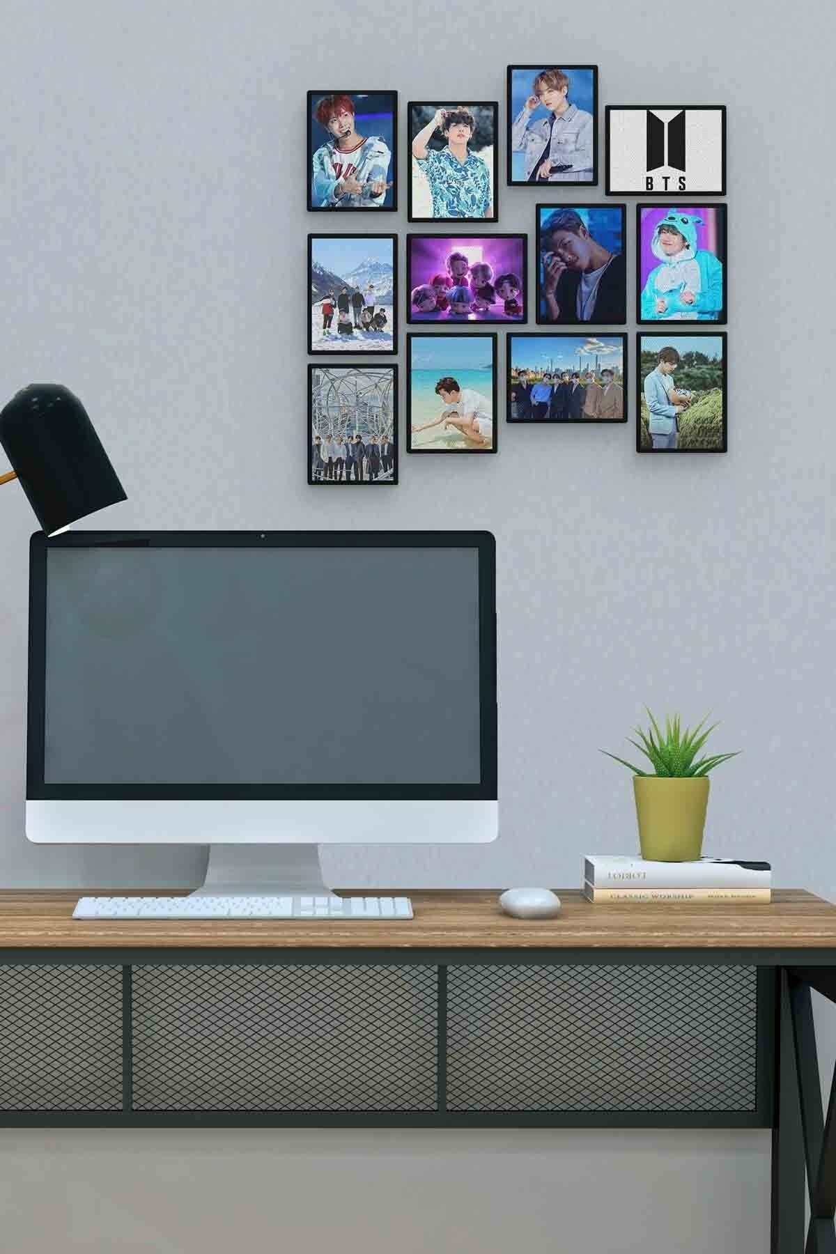 Bts 12 Parça Mdf Ahşap Tablo Ofis Boyu 