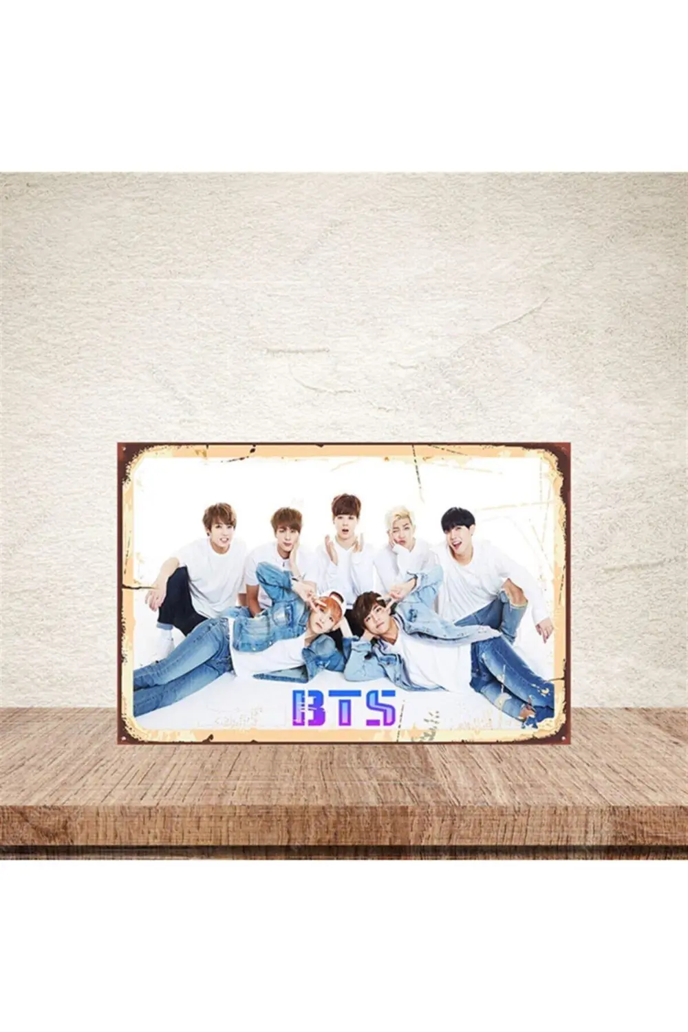 Bts Retro Ahşap Poster