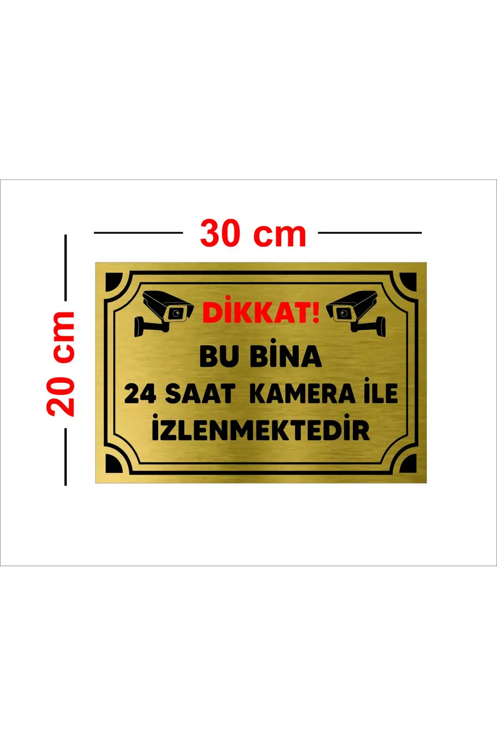 BU BİNA KAMERA İLE İZLENMEKTEDİR LEVHASI METAL 20 X 30 CM Fiyatı, Yorumları ve Özellikleri