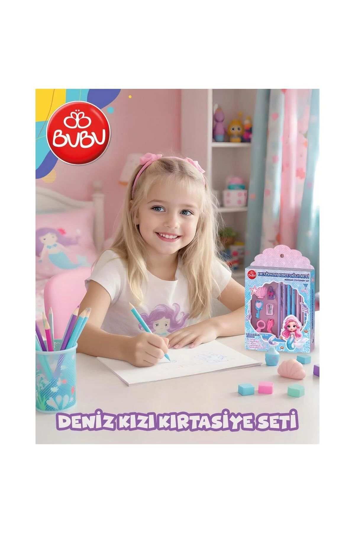 Bu-Bu Kırtasiye Seti Deniz Kızı
