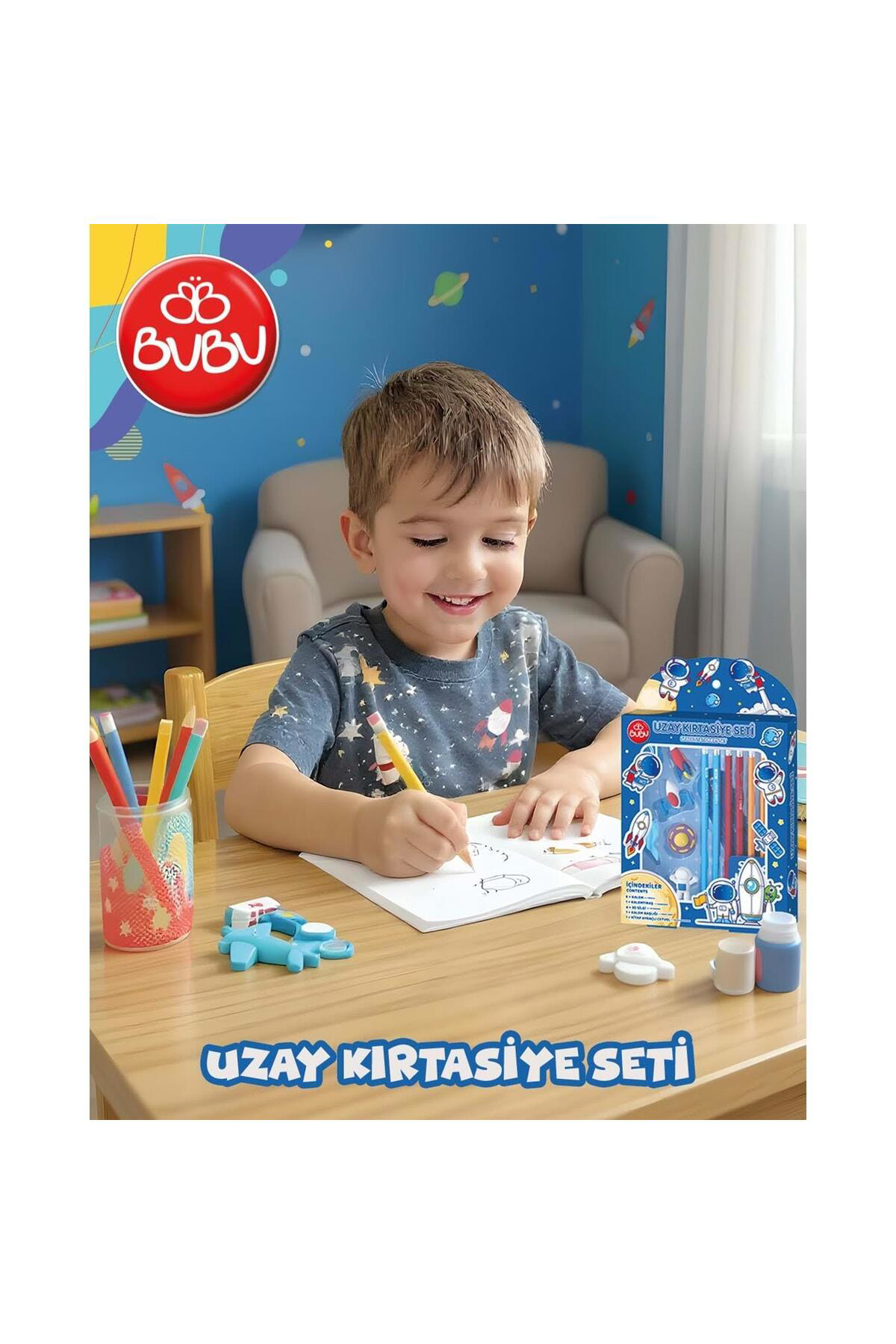 Bubu Bu-Bu Kırtasiye Seti Uzay