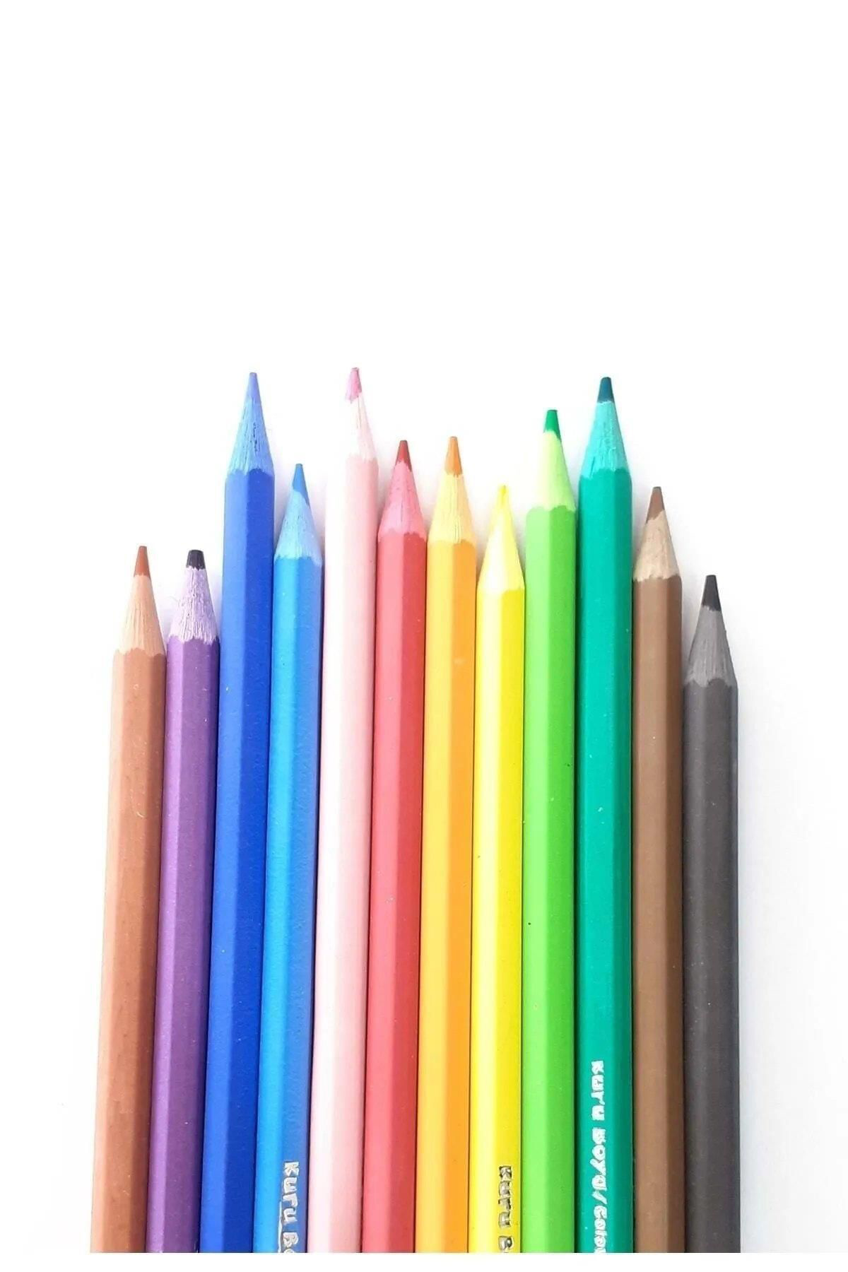 Bubu Bu-Bu Kuru Boya Kalemi Woodfree Tam Boy 12 Renk Kur001