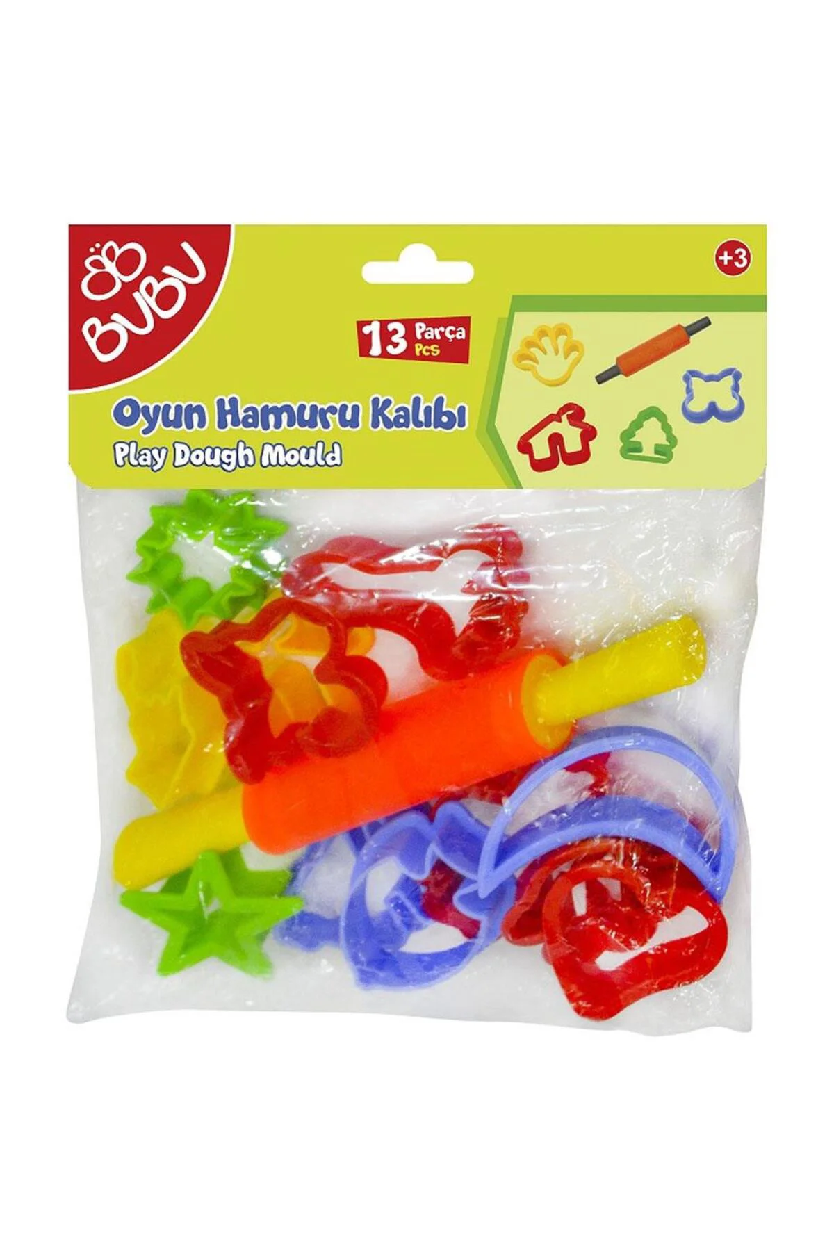 Bu-Bu Oyun Hamuru Kalıbı Merdaneli 13 Parça BUBU-HK0011