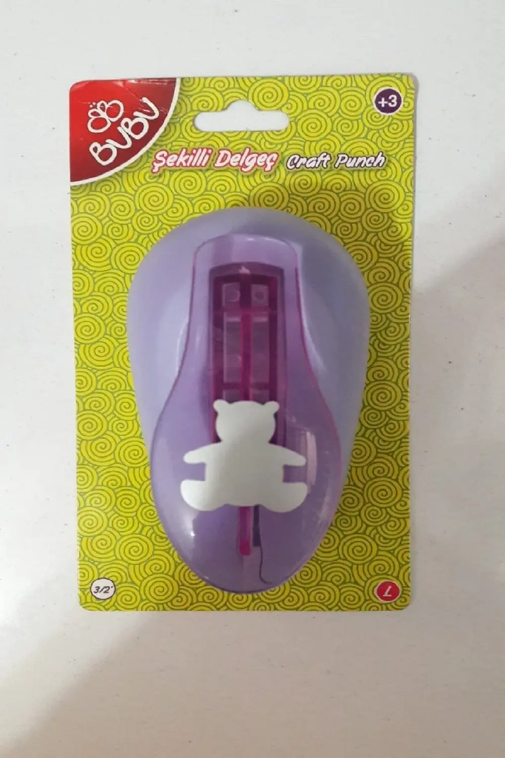 Bu-bu Şekilli Eva Ve Kağıt Delgeç Ayıcık 3/2'' L ( 4 Cm )