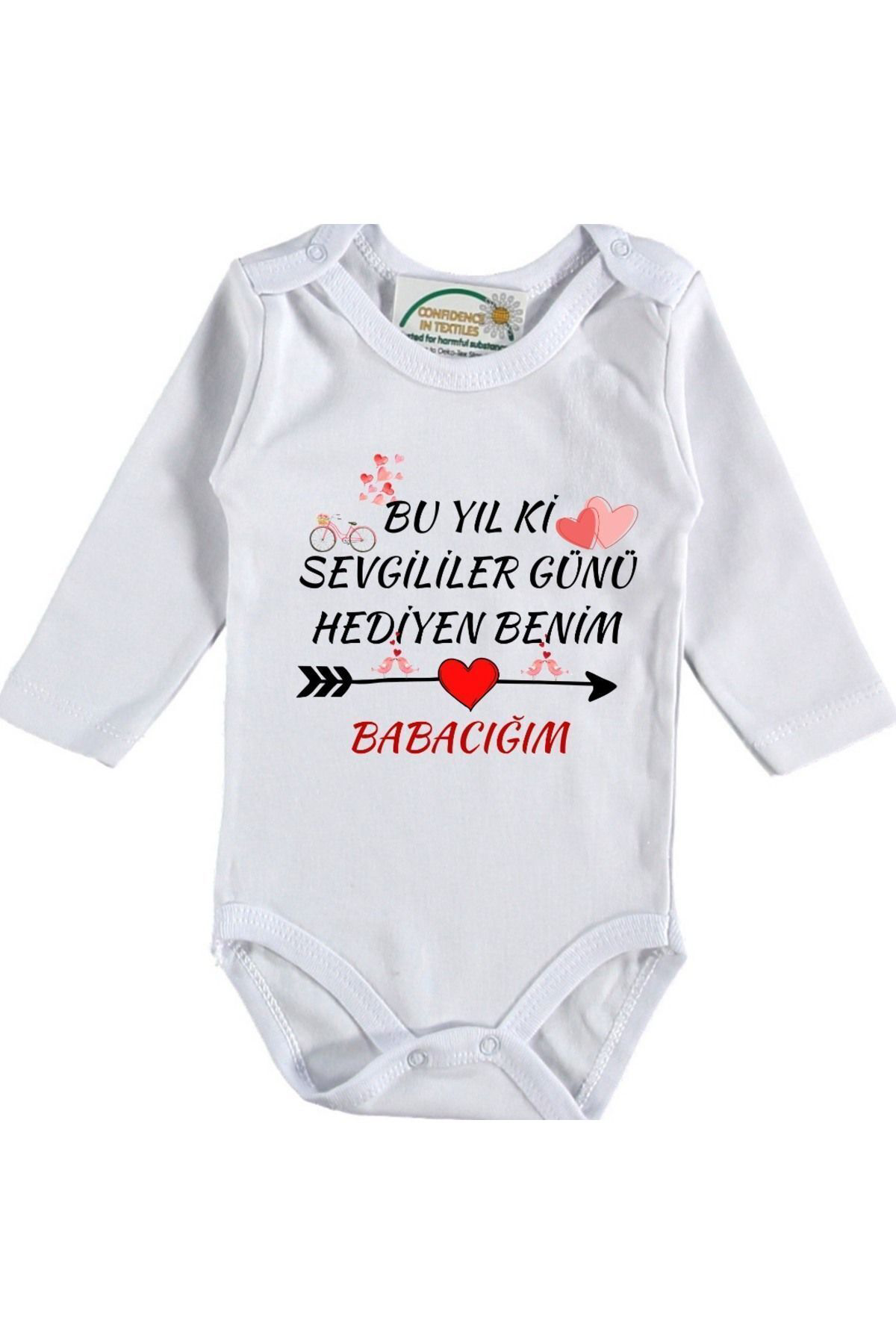 Bu yıl ki Sevgililer günü hediyesi benim Babacım Yazılı Bebek Zıb