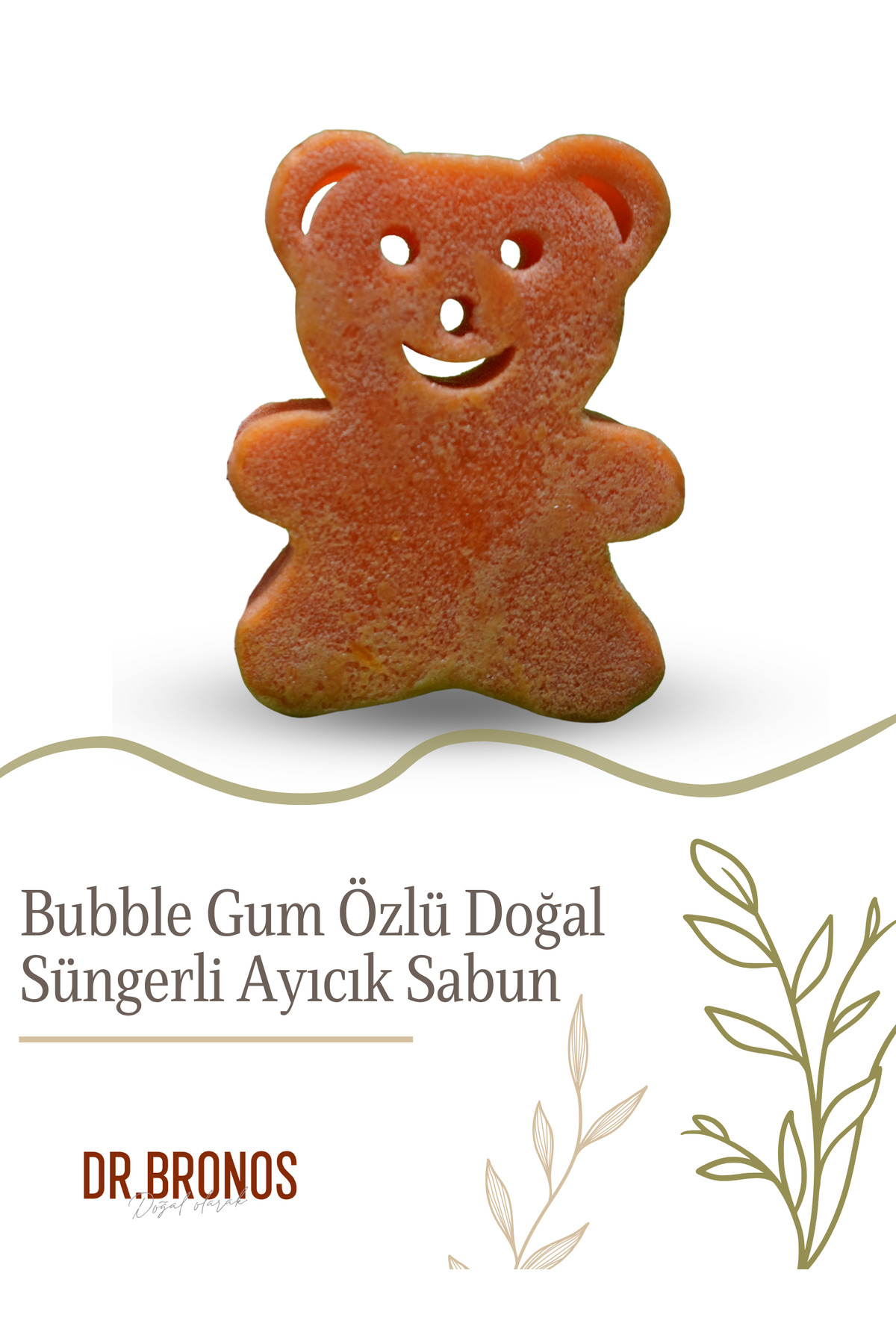 Bubble Gum Özlü Doğal Süngerli Ayıcık Sabun 135 gr
