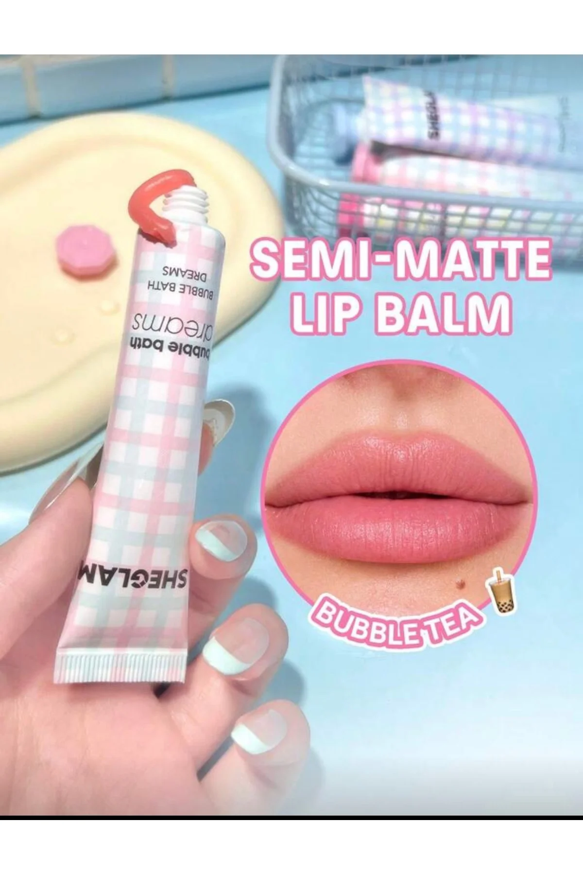 Bubble Kiss Renkli Nemlendirici Lip Balm - Islak Bitişli Gloss Et
