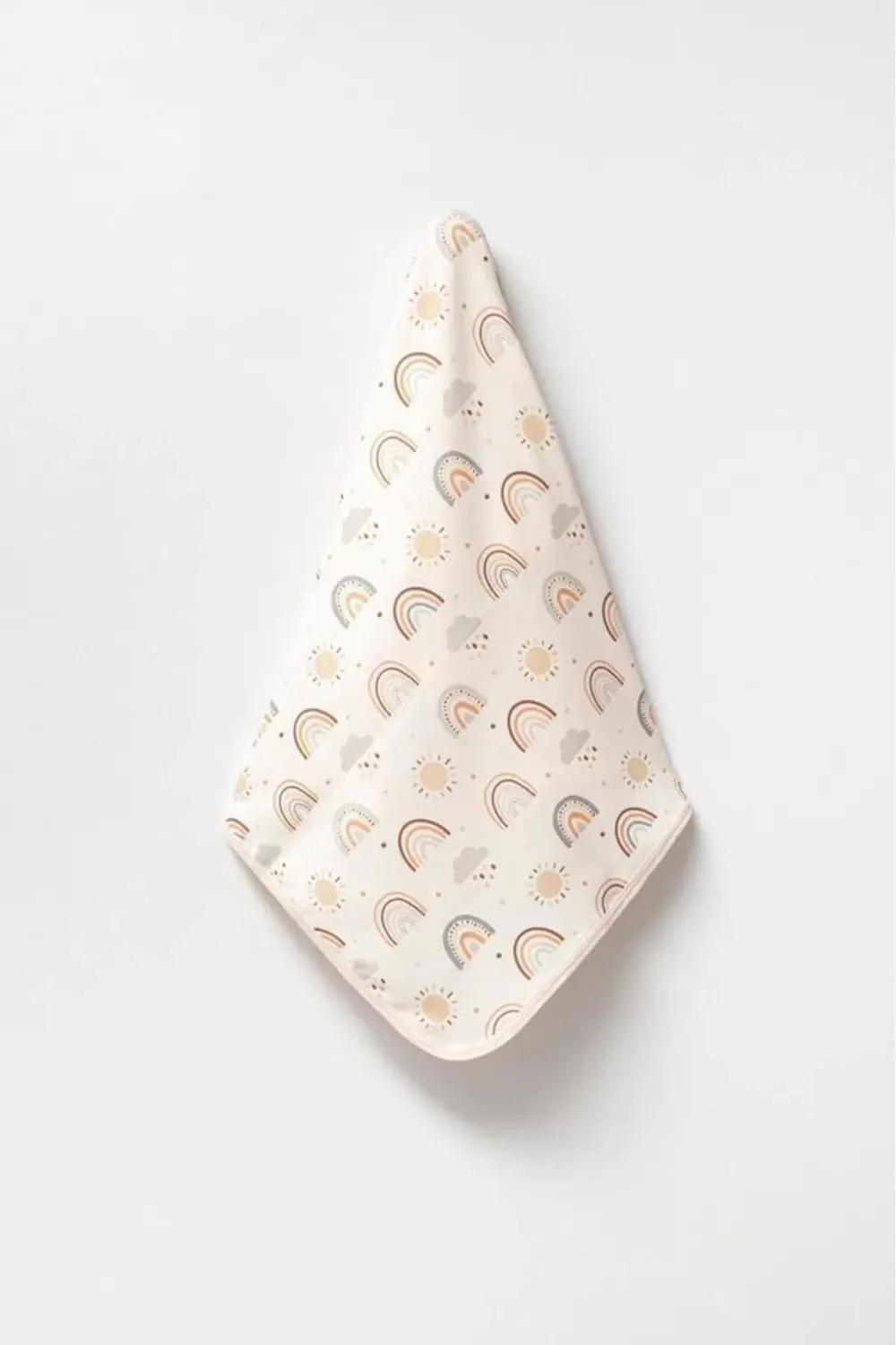 BUBBLES%100 PAMUK BASKILI, ÇİFT KATLI BEBEK BATTANİYESİ (GÖKKUŞAĞ