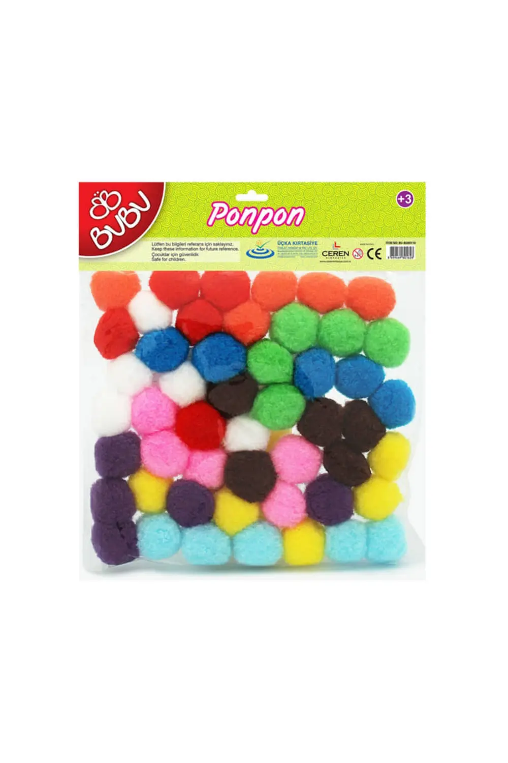 BUBU PONPON KARIŞIK 60 LI