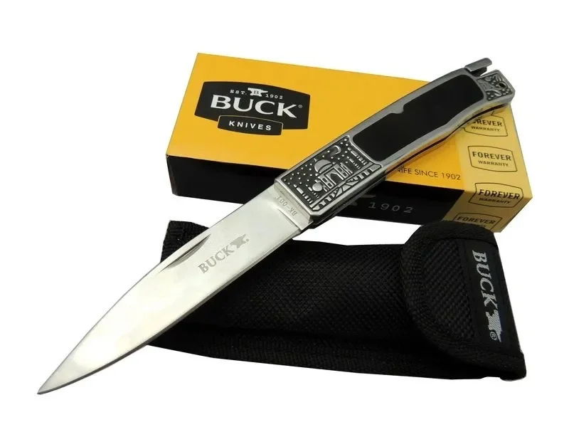 Buck Knives Bk-001brv Kamp Çakı 23 Cm - Metal İşlemeli Sap, Kılıflı Buck Knives Bk-001brv Kamp Çakı 23 Cm - Metal İşlemeli Sap, Kılıflı