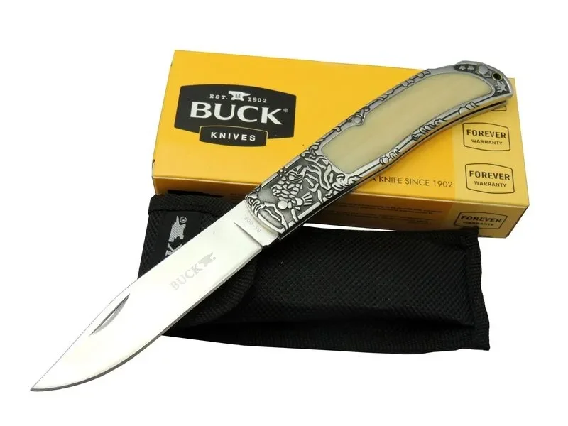 Buck Knives BK-009WY Kamp Çakı 23 cm -  &amp; Metal Saplı, Kılıflı, Kutulu