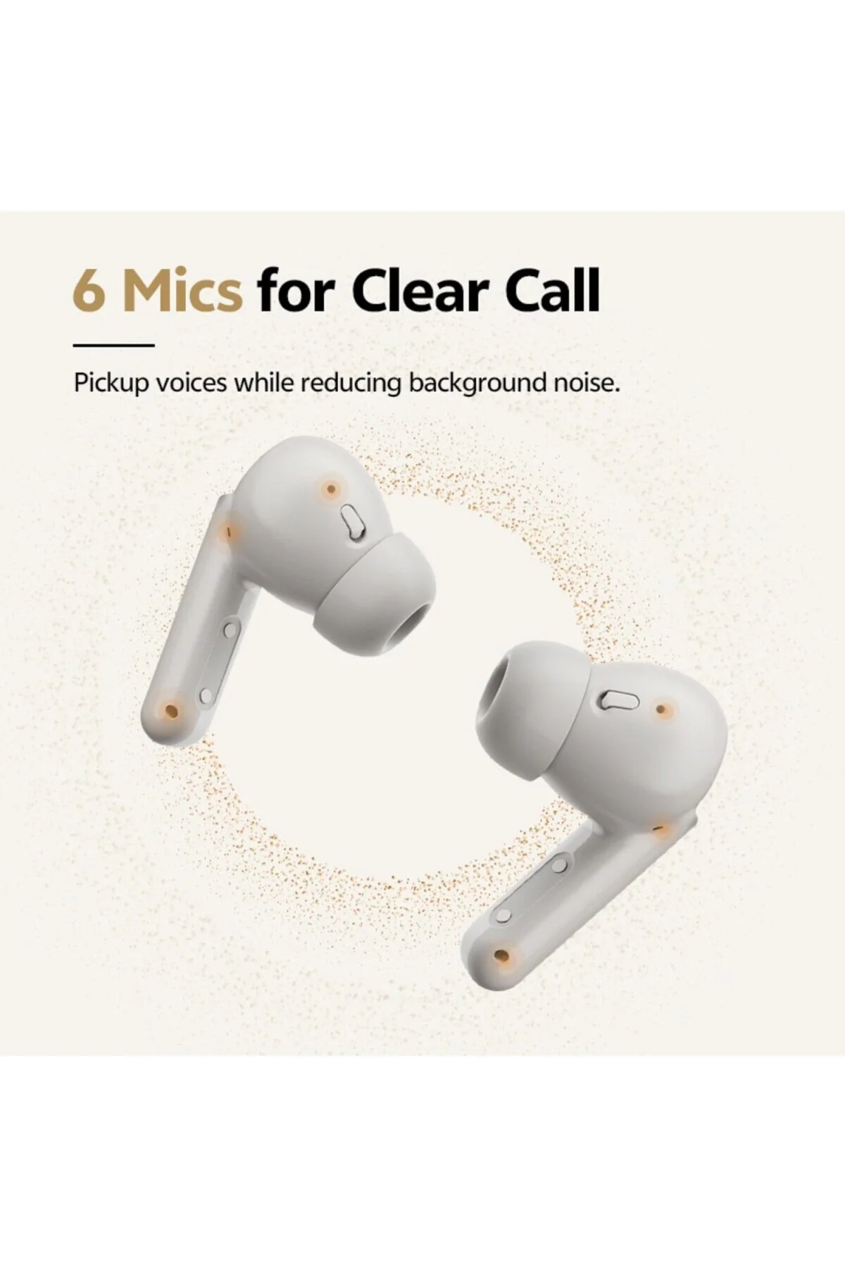 Buds Anc HT15 Bluetooth Kulaklık - 45 dB. ANC - 6 Mikrofon ENC - Çift Cihaz Gürültü E
