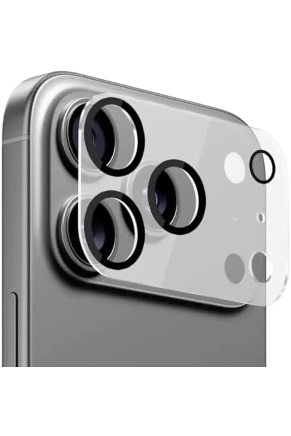 Buff Kamera Lens Koruyucu Şeffaf 9H Sert Temperli Cam (17 Pro Max