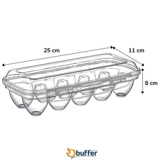 BUFFER® 10 Bölmeli Kilitli Kapaklı Yumurtalık Saklama Kutusu YU11