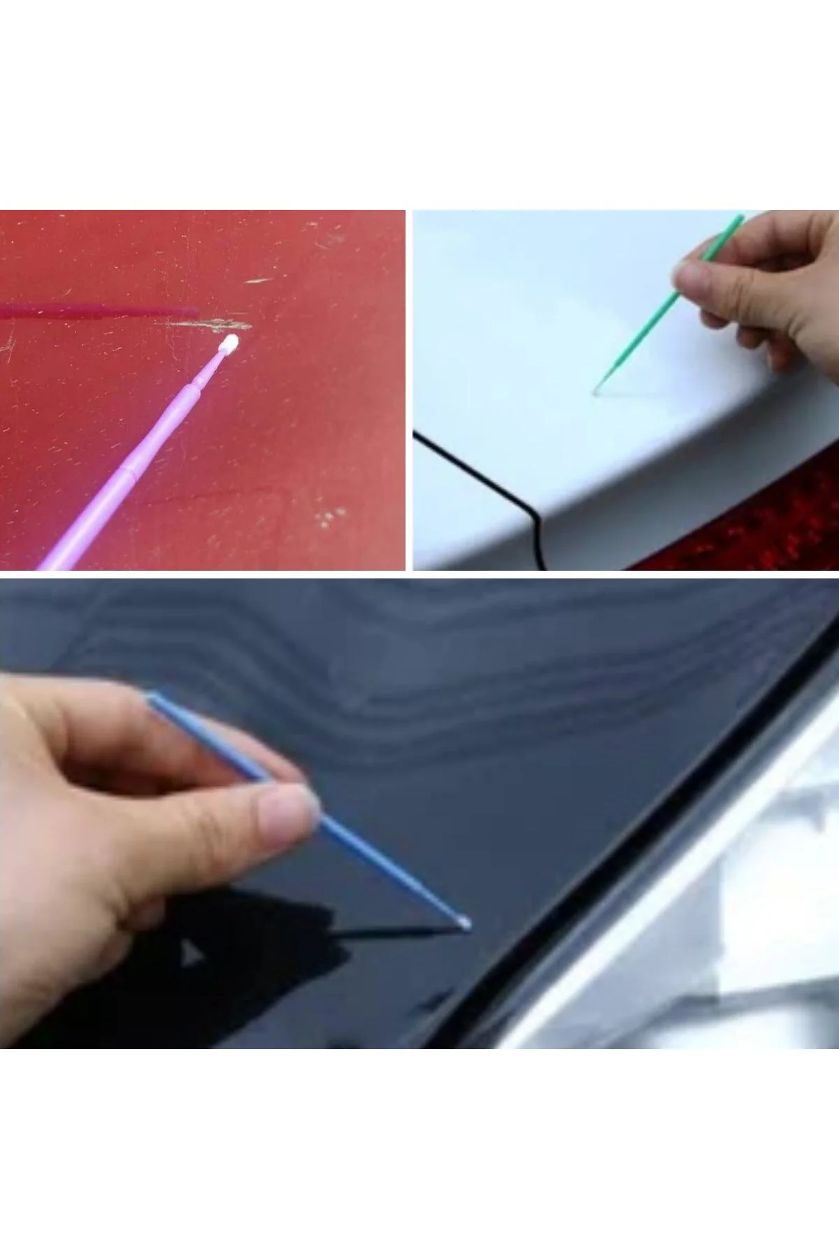 BUFFER® 100’lü Mini Tek Kullanımlık Araba Rötüş Fırçası –İnce Uçl