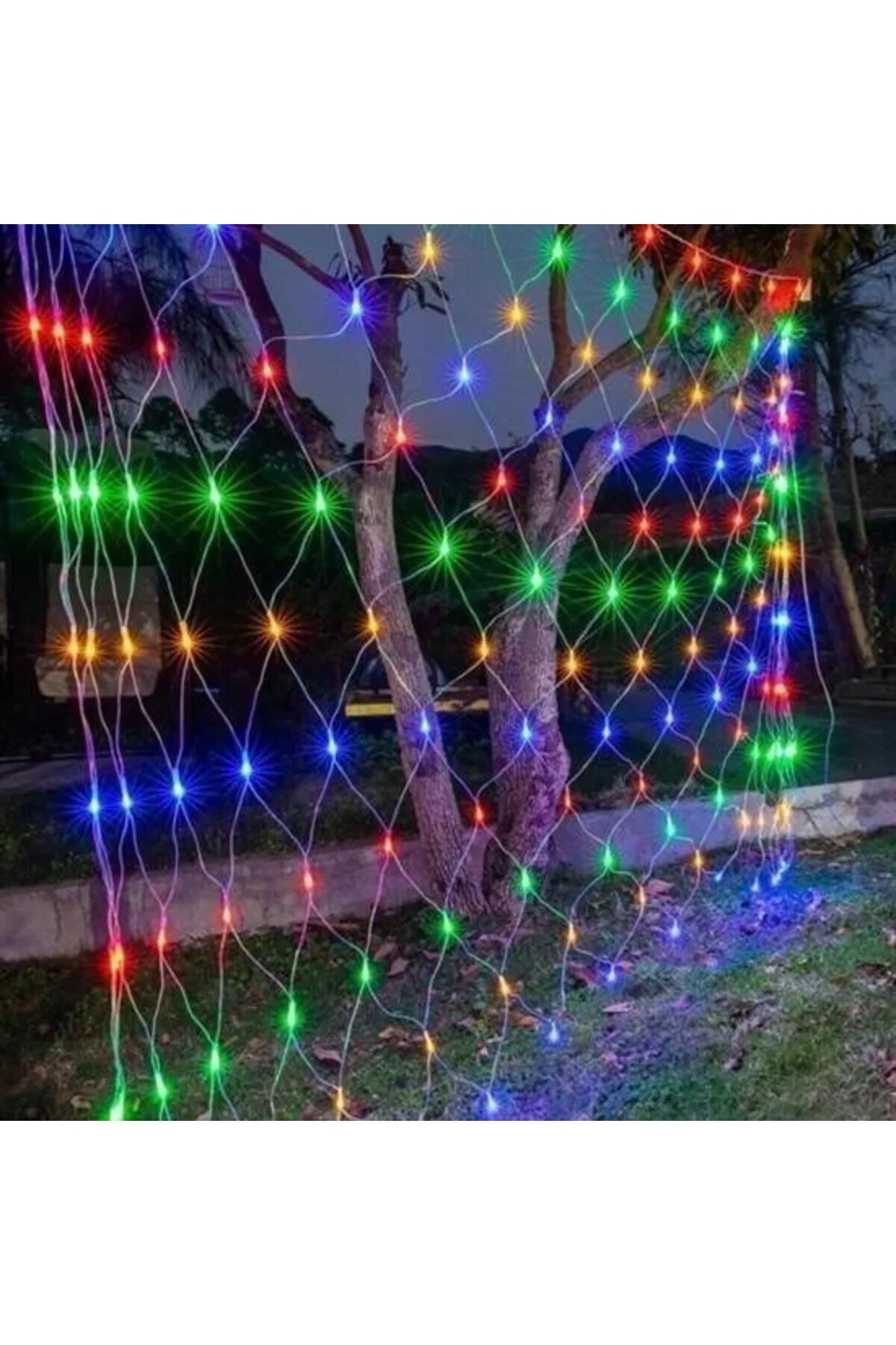 BUFFER® 1x2 Metre Dekoratif File Ağ Perde 192 LED 8 Animasyonlu F
