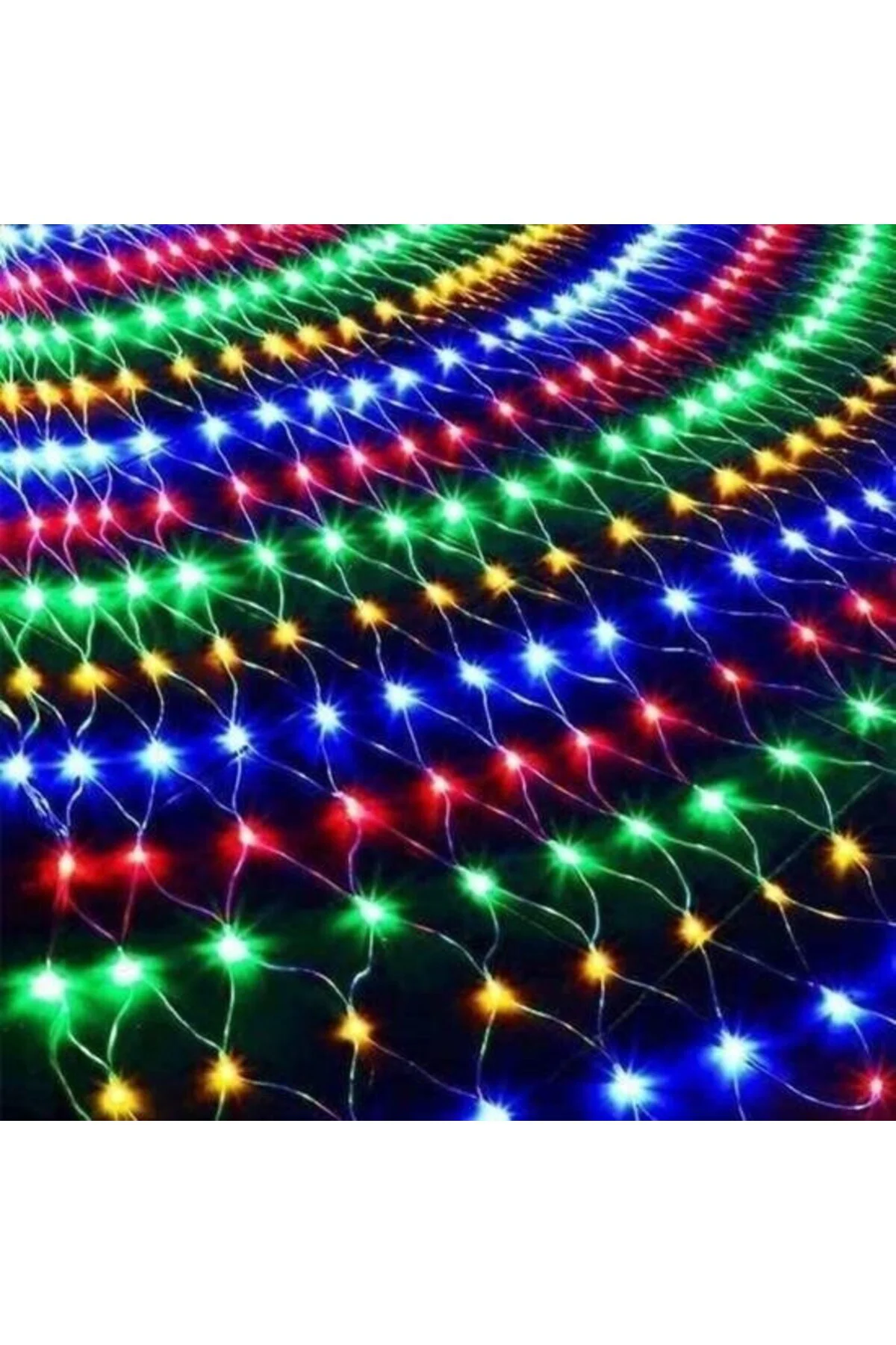 BUFFER® 1x2 Metre Dekoratif File Ağ Perde 192 LED 8 Animasyonlu F