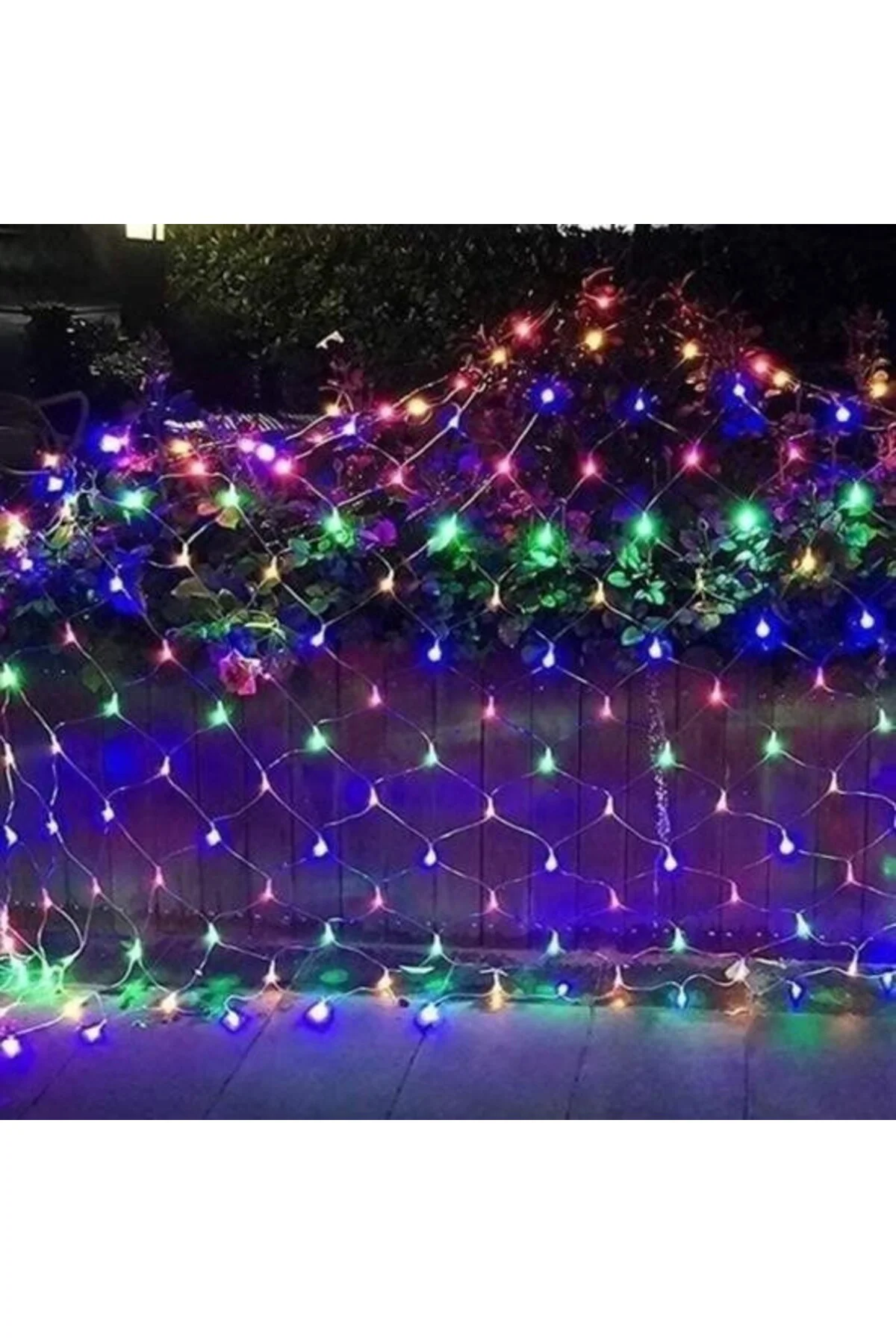 BUFFER® 1x2 Metre Dekoratif File Ağ Perde 192 LED 8 Animasyonlu F