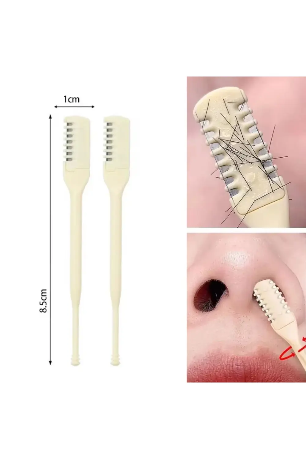 BUFFER® 2'Si Bir Arada 2 Parça Kutulu Burun Kıl Alma ve Kulak Tem