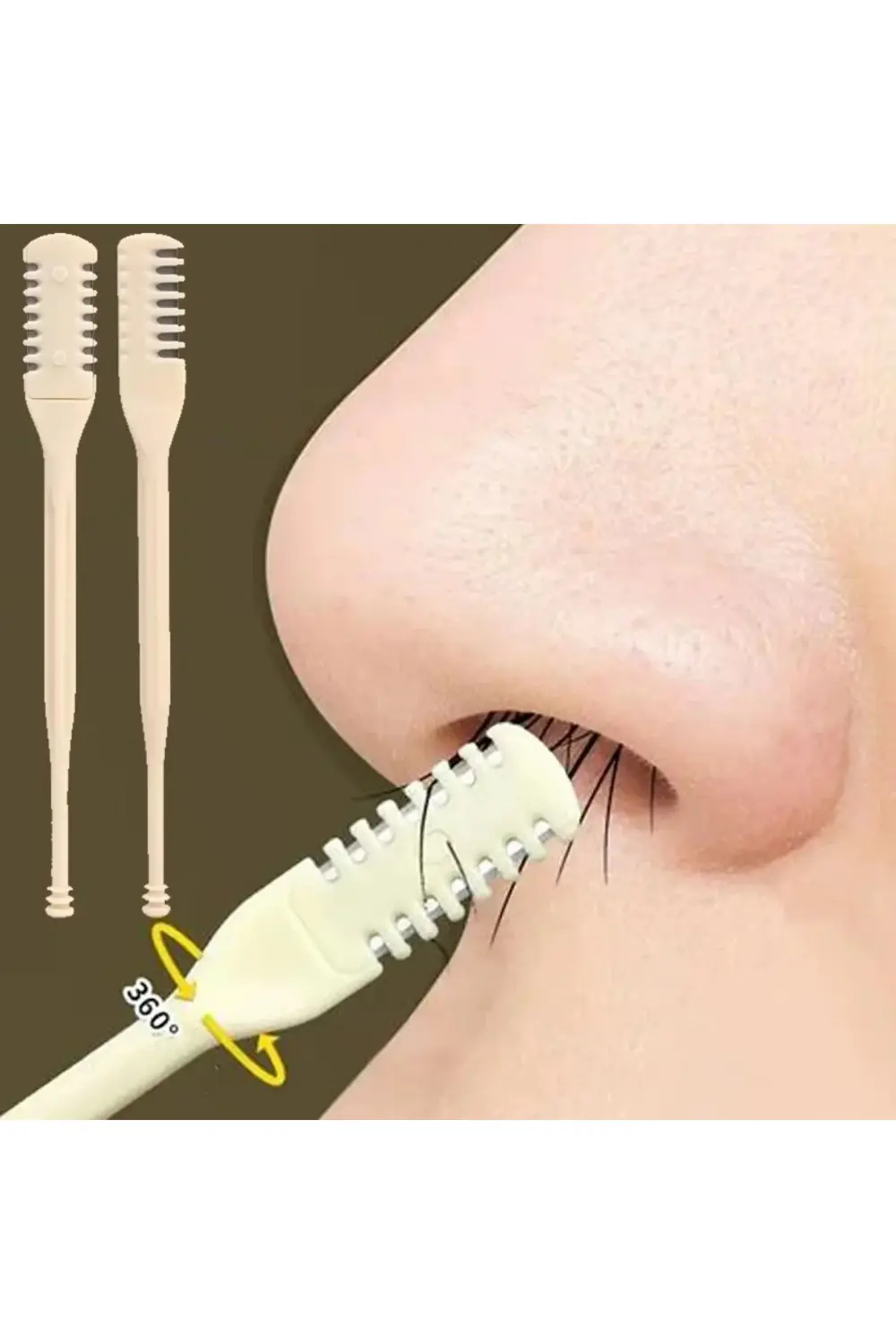 BUFFER® 2'Si Bir Arada 2 Parça Kutulu Burun Kıl Alma ve Kulak Tem