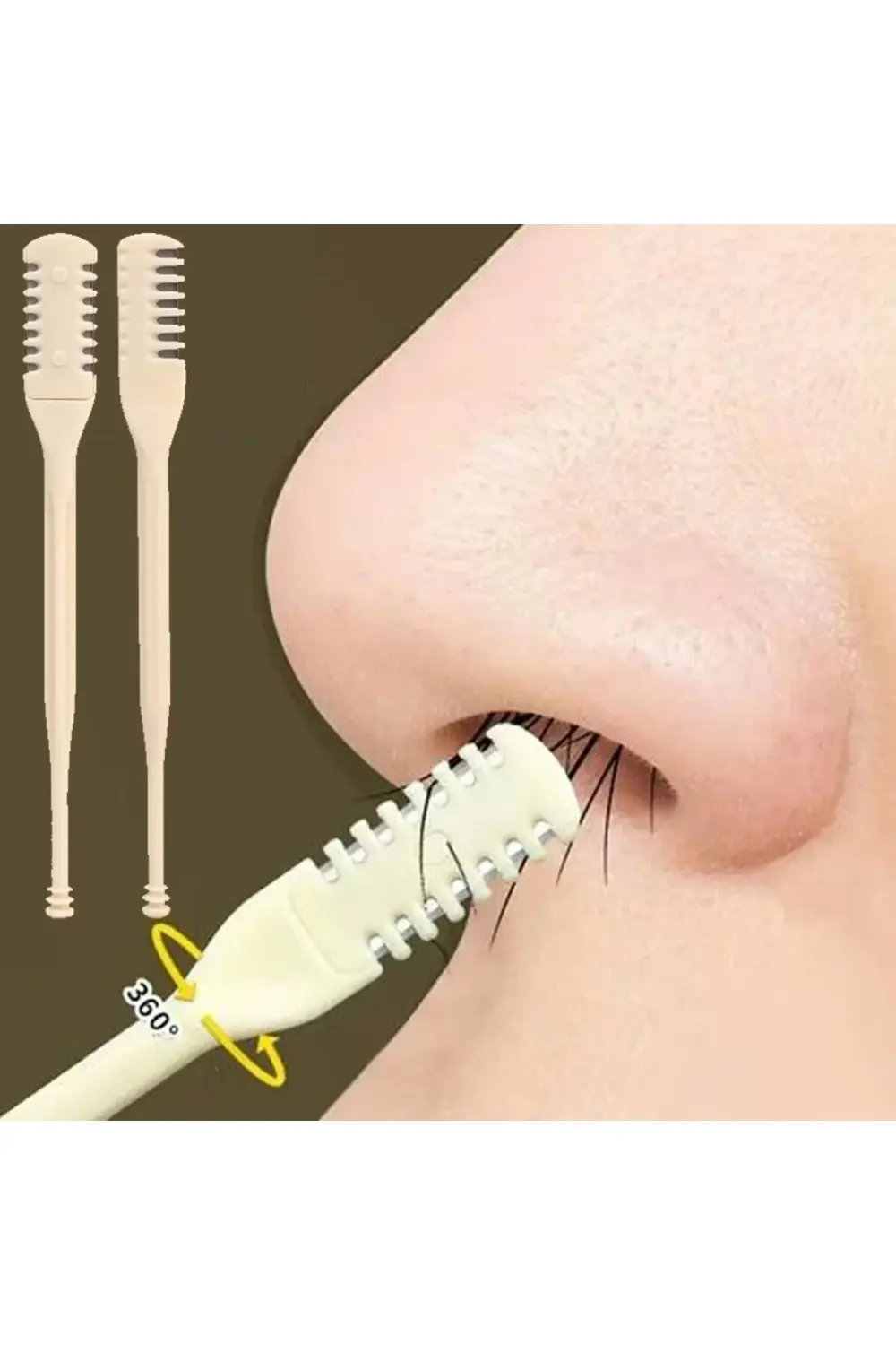 BUFFER® 2'Si Bir Arada 2 Parça Kutulu Burun Kıl Alma ve Kulak Tem