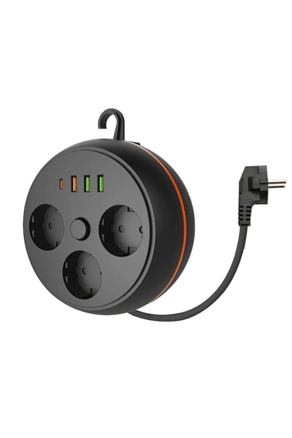 BUFFER® 3 Adet Soket,3 Adet USB ve 1 Adet Type-C Girişli Termal A