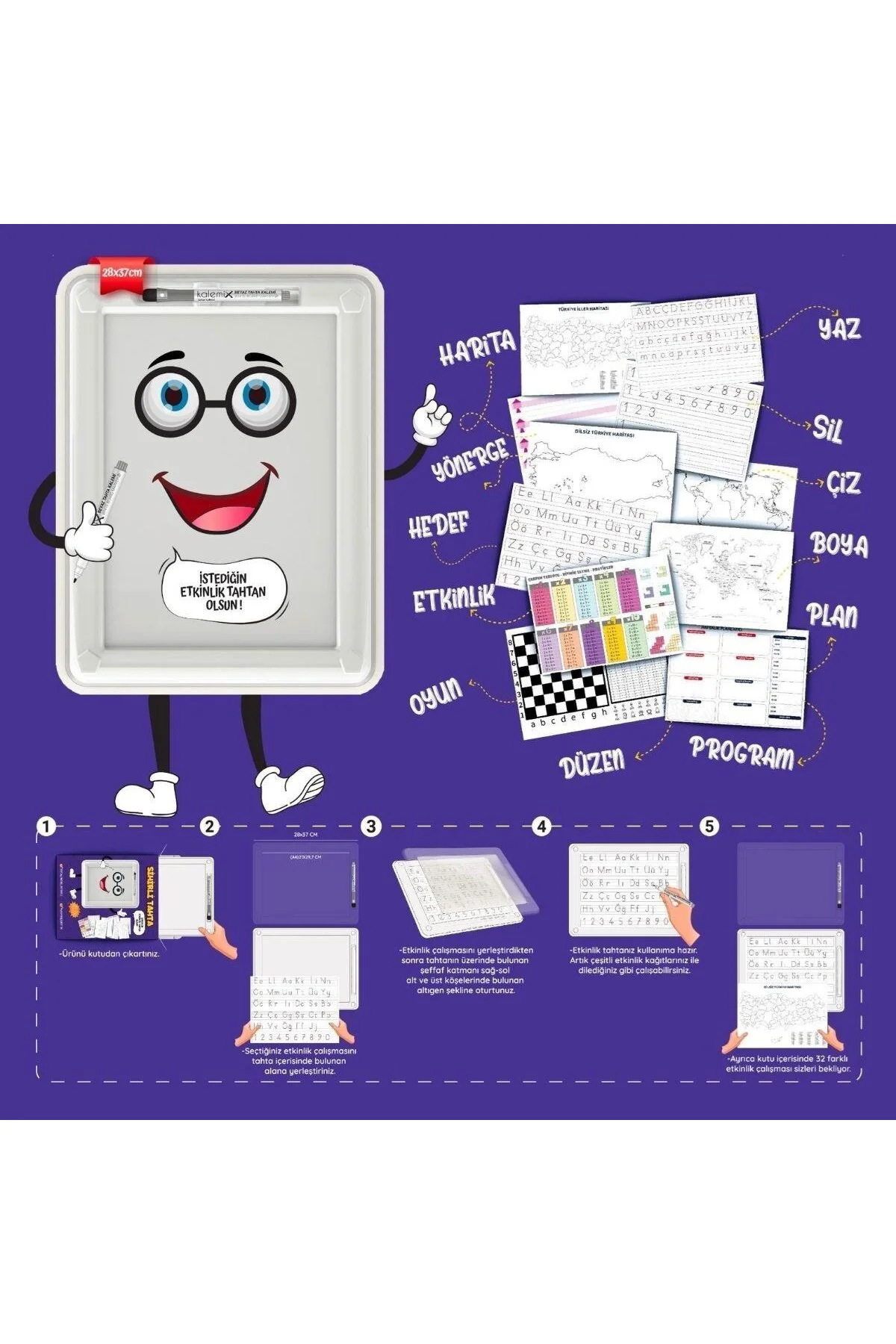 Buffer 32 Farklı Etkinlikli Kalem ve Silgi Hediyeli Eğitici Sihir