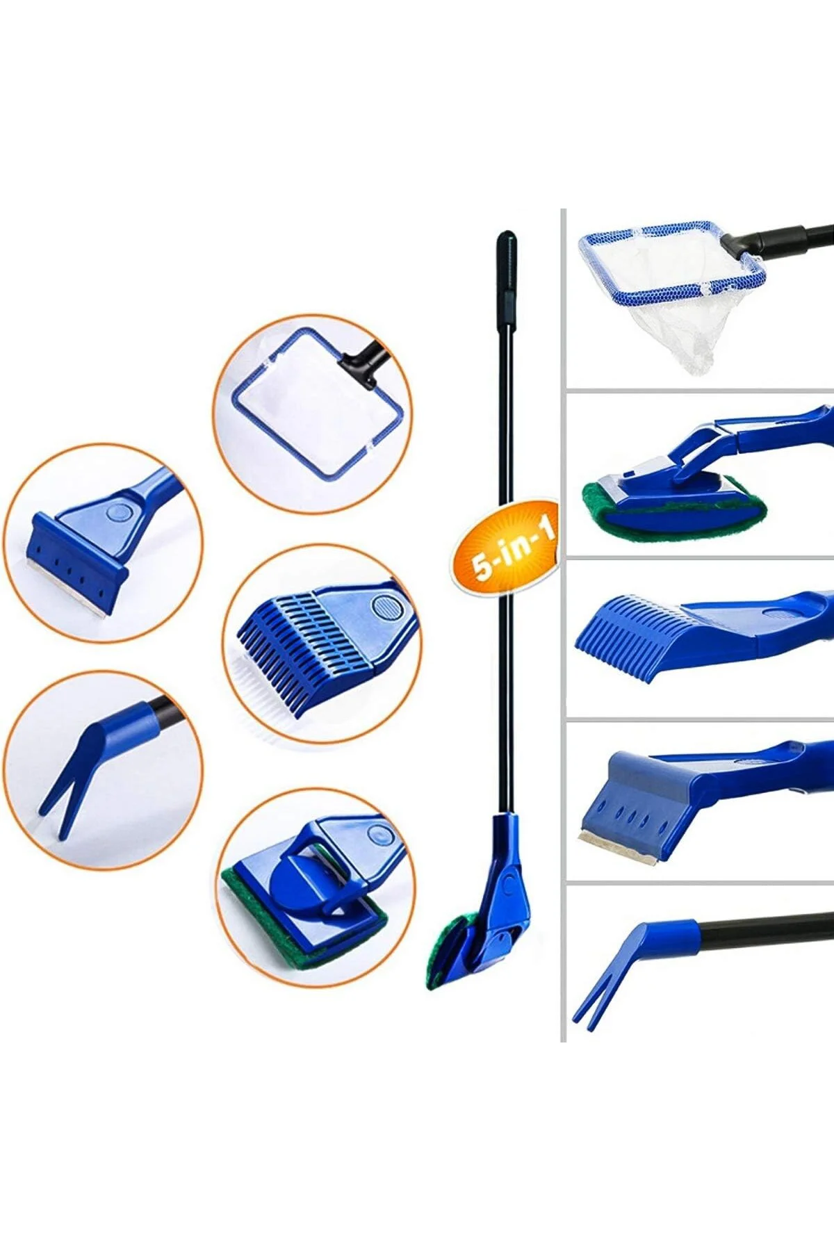 Buffer 5 in 1 Akvaryum Tankı Temizleme Seti Akvaryum Balığı Bakım
