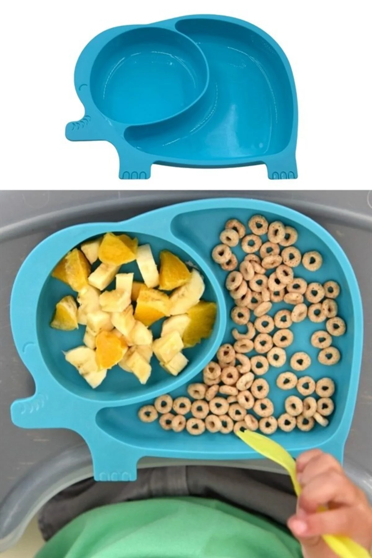 BUFFER® Bebek ve Çocuk için Sevimli Fil Model Desenli Yemek Bebek